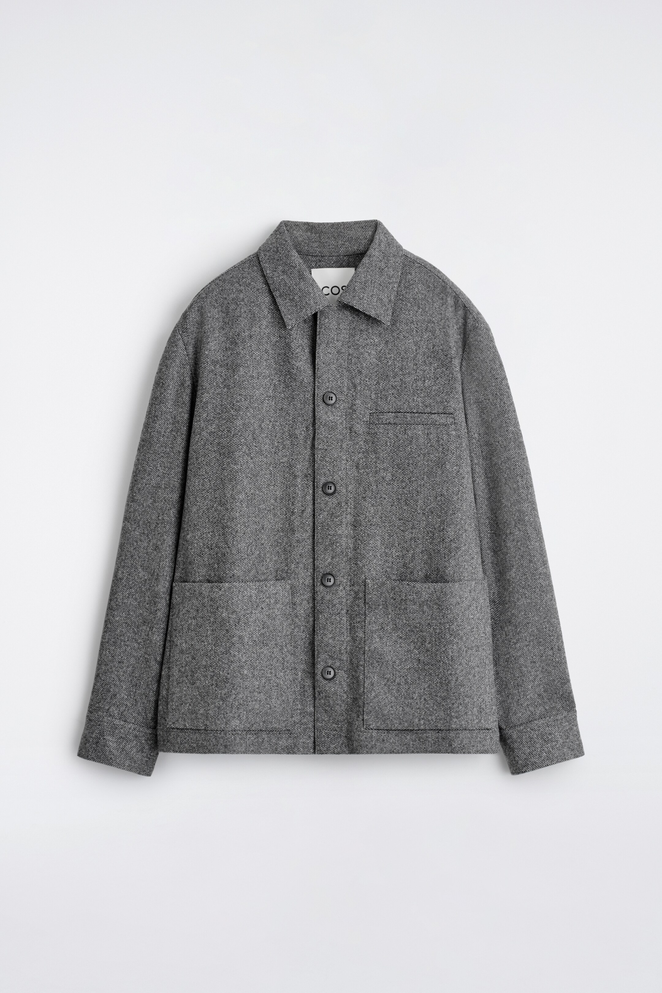 Vezi imaginea mai mare: WOOL OVERSHIRT - GREY / BIRDSEYE - BĂRBAŢI | H&M RO 6