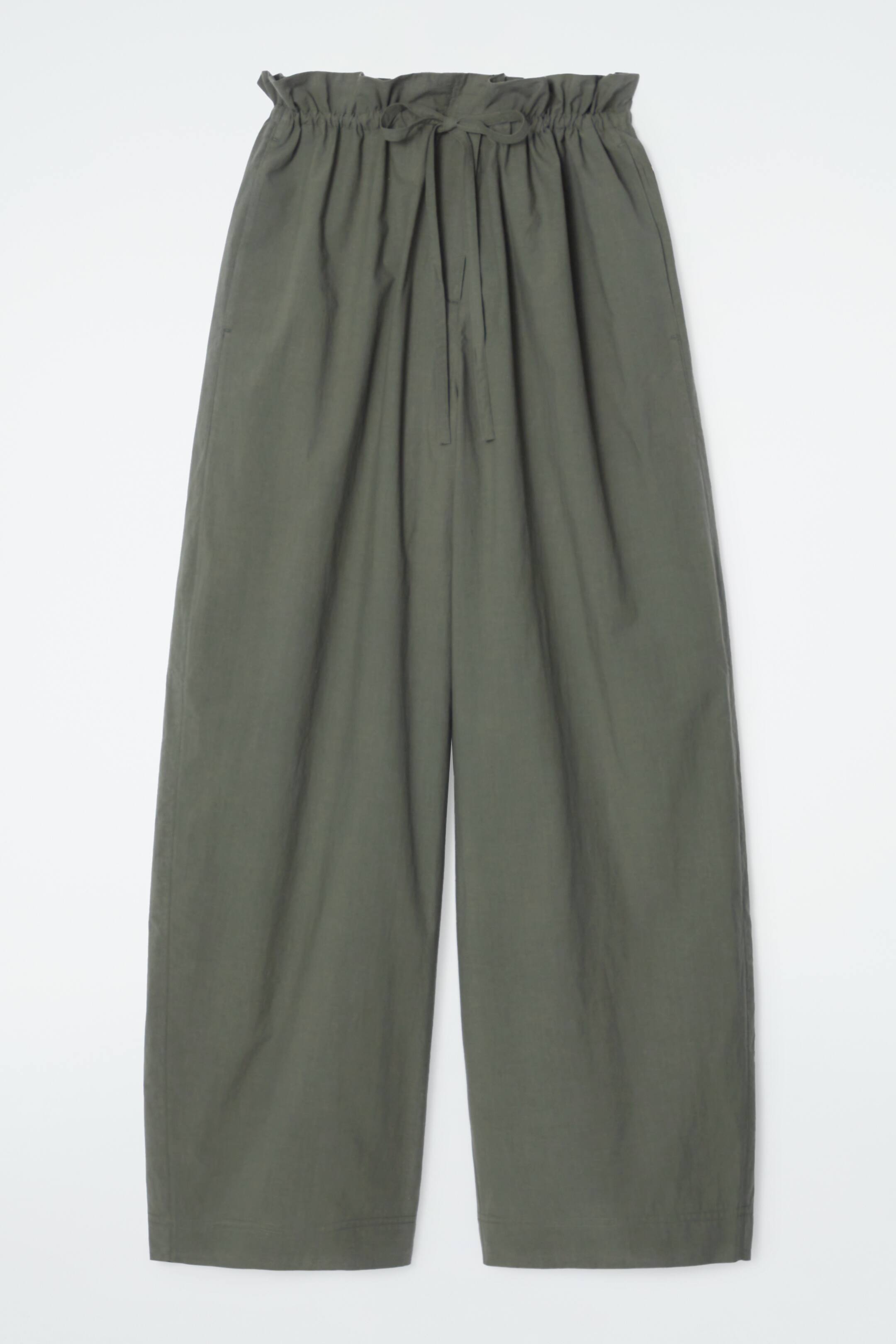 Grotere afbeelding bekijken: PAPERBAG BARREL-LEG TROUSERS - KHAKI - DAMES | H&M NL 1