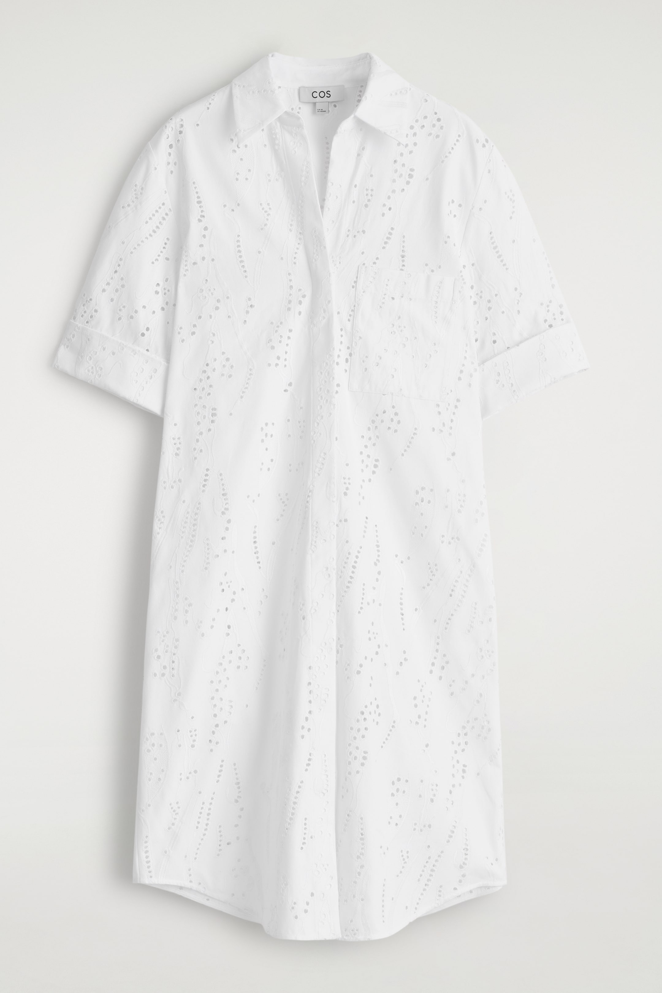 Größeres Bild ansehen: HEMDKLEID MIT LOCHSTICKEREI - WEISS - Ladies | H&M DE 5