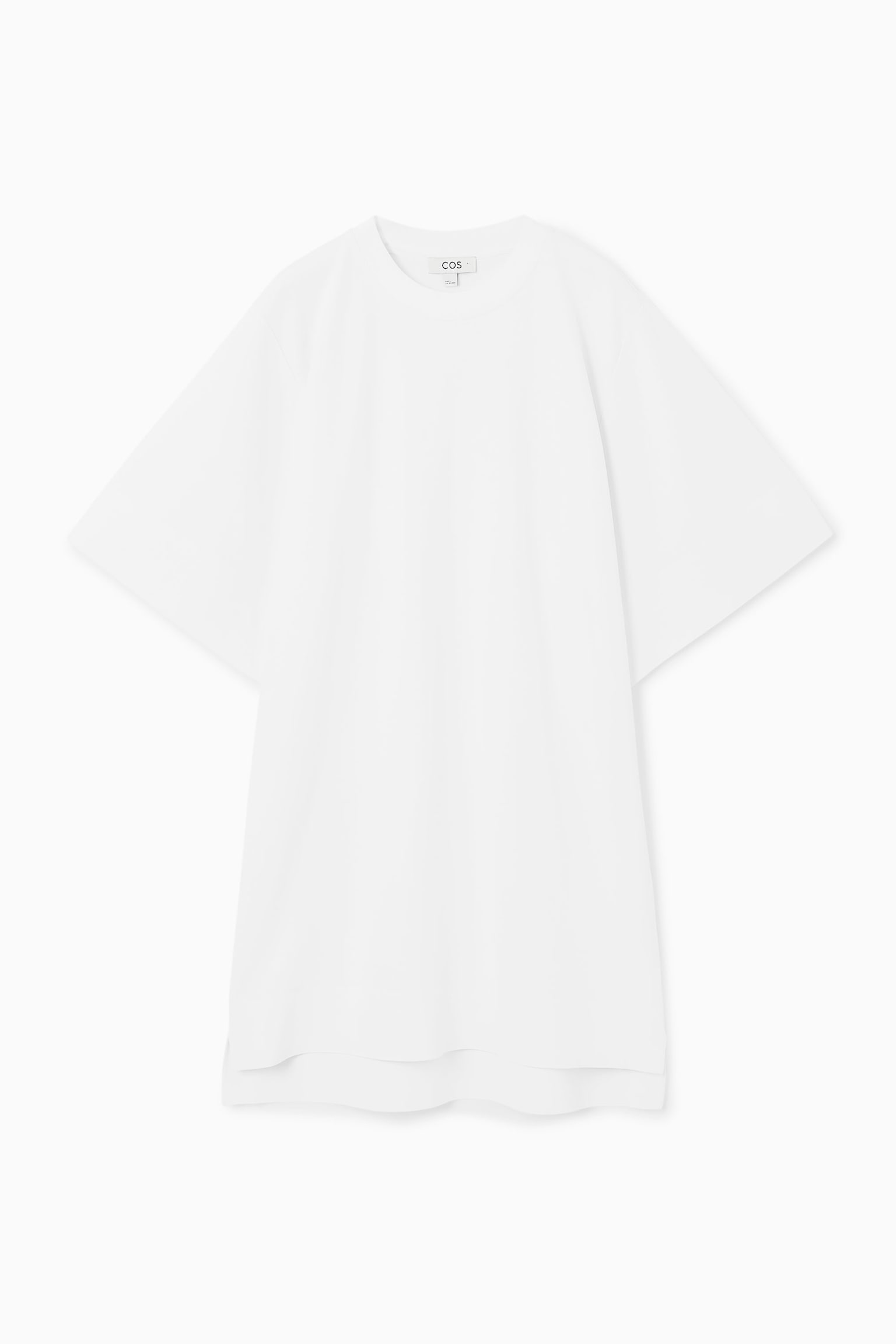 LONGLINE CREW-NECK T-SHIRT - WHITE - 1