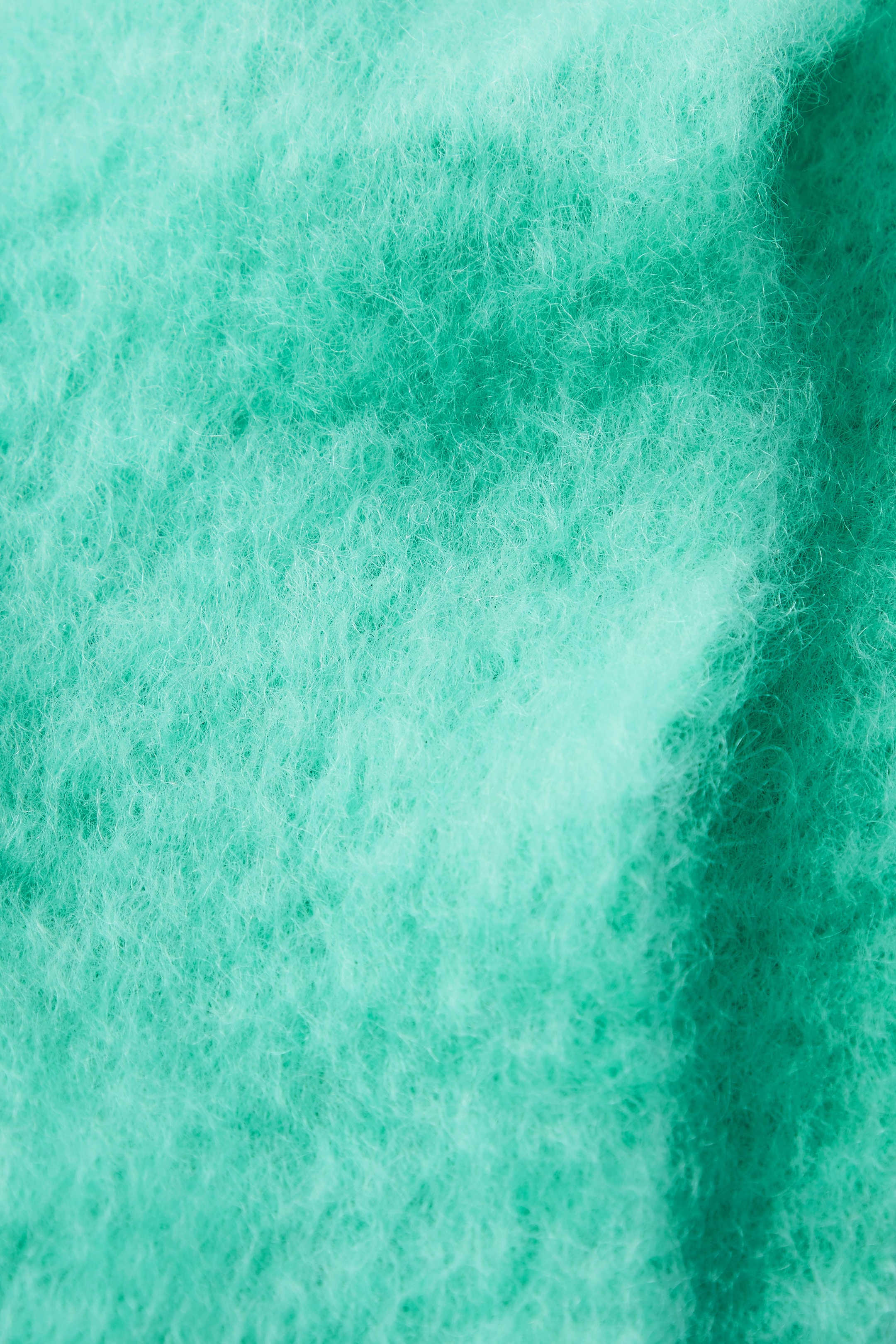 FRINGED BRUSHED-MOHAIR SCARF