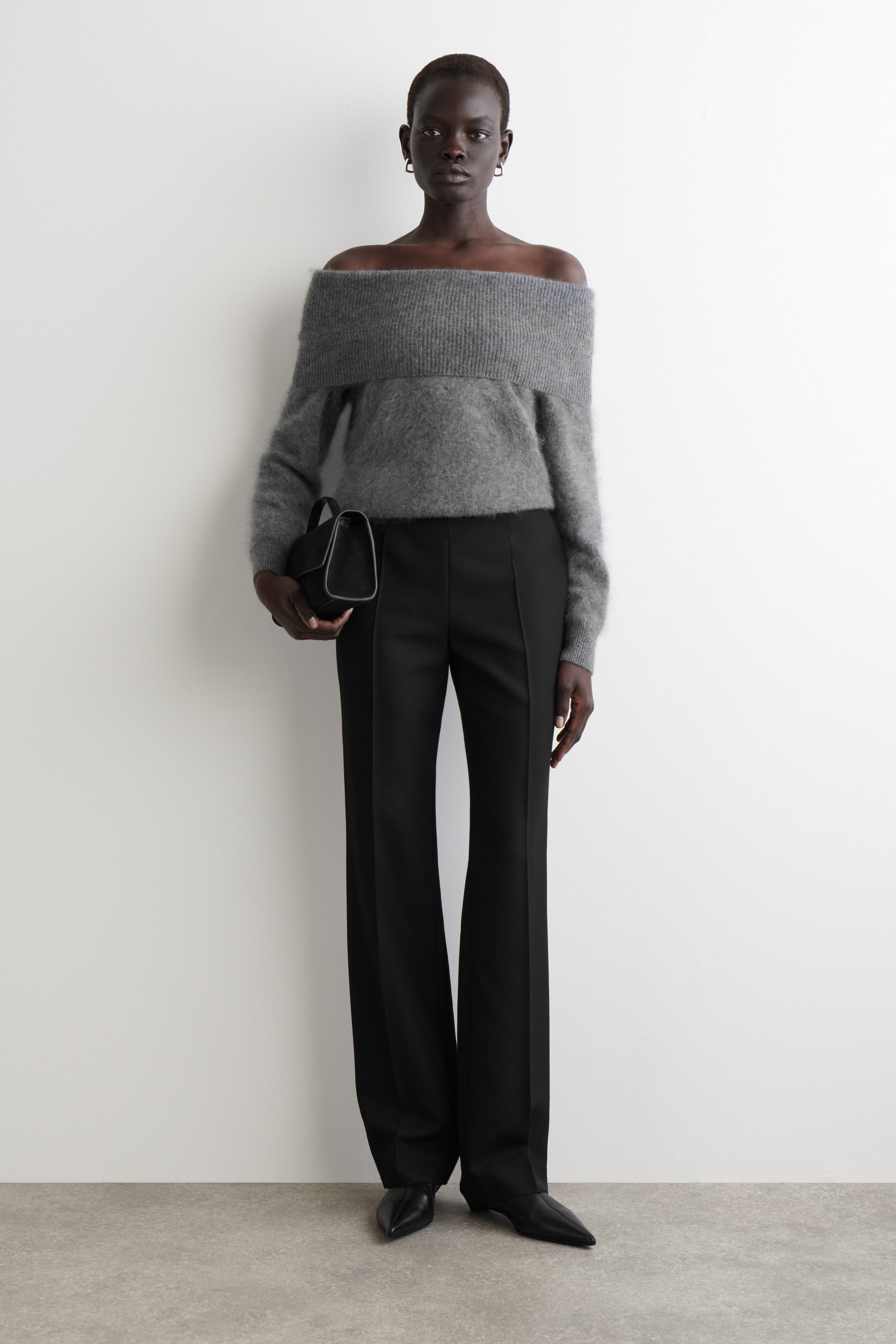 OFF-THE-SHOULDER MERINO WOOL SWEATER