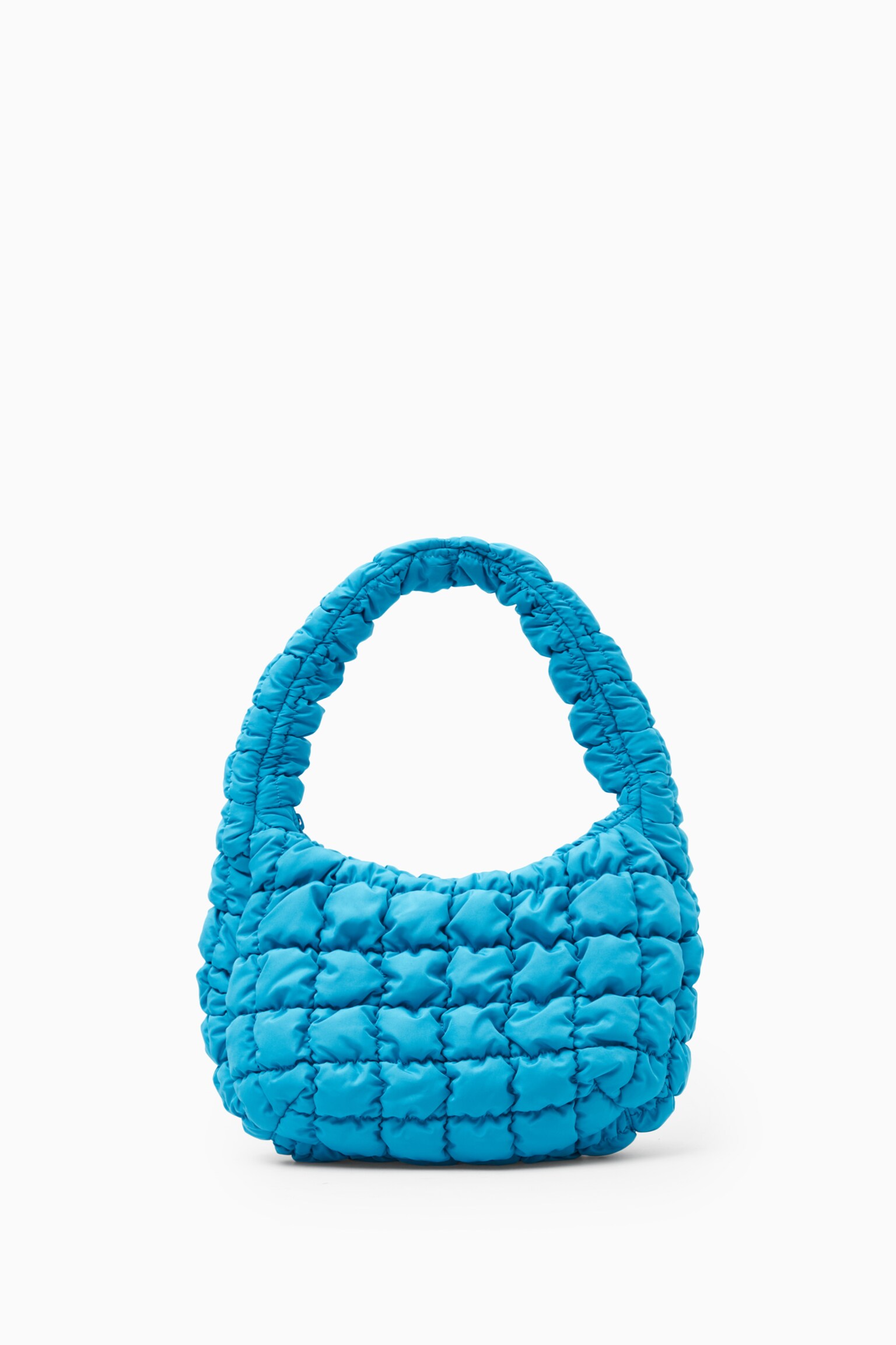 MINI SAC MATELASSÉ - TURQUOISE LUMINEUX/GRIS/ÉCRU