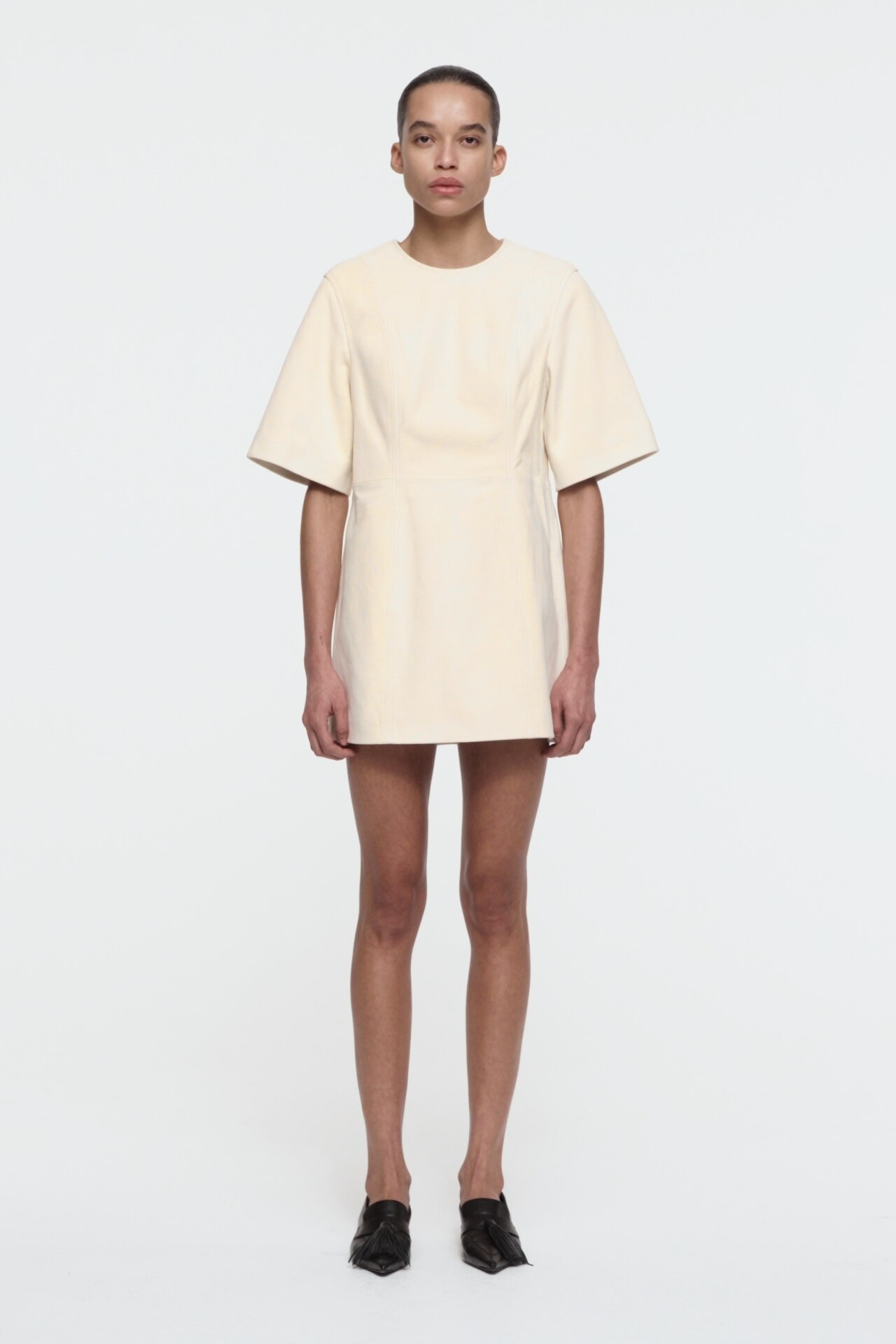 suede t shirt dress
