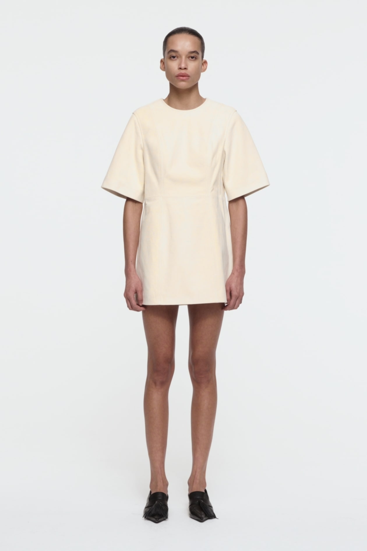 SUEDE MINI T-SHIRT DRESS