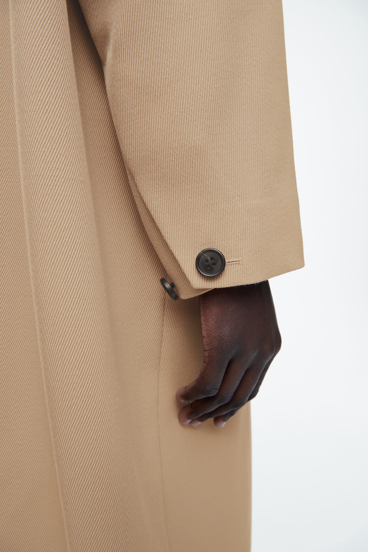 TRAPEZE WOOL-BLEND COAT - BEIGE - 4
