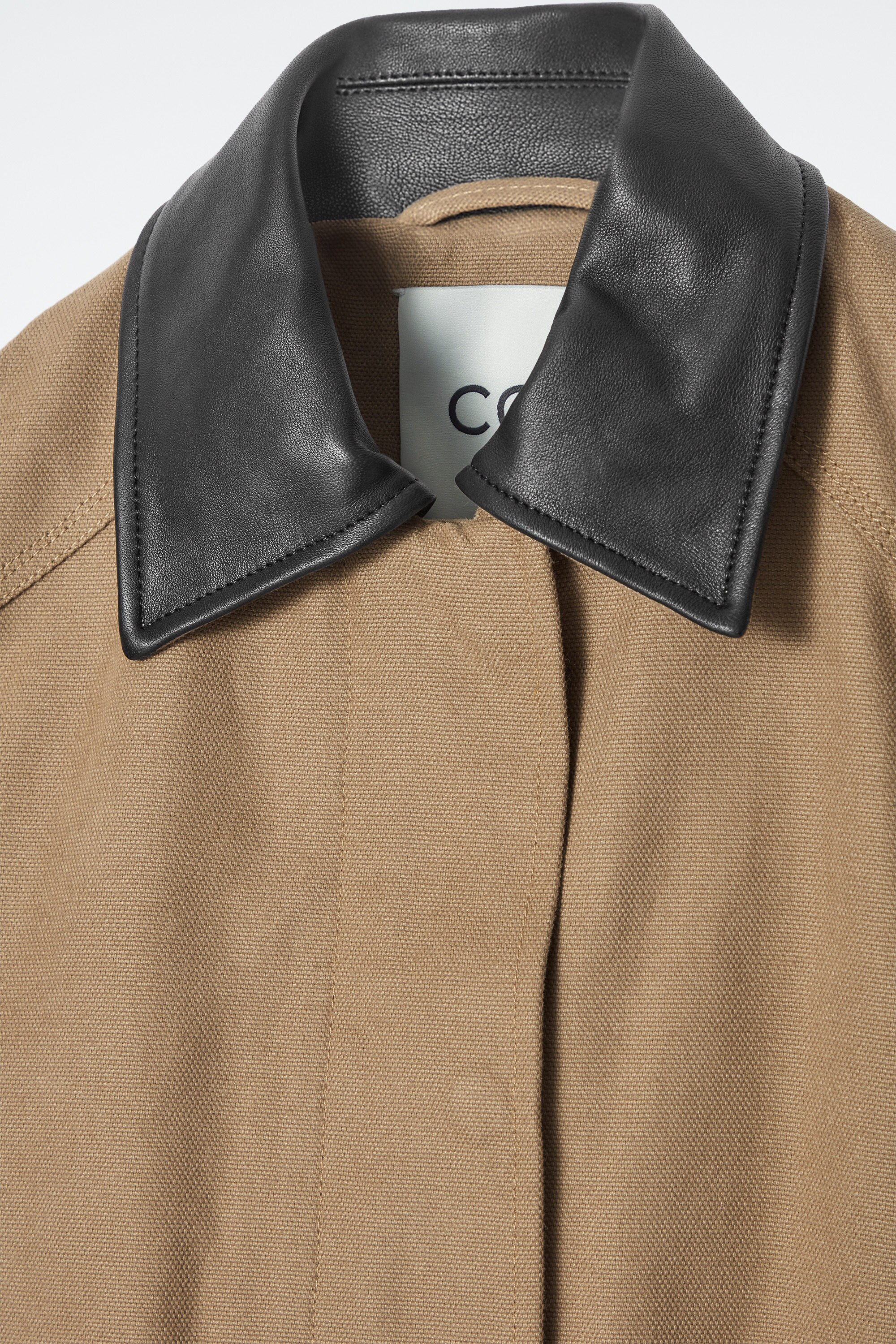 LEATHER-COLLAR FIELD JACKET - CAMEL | COS US