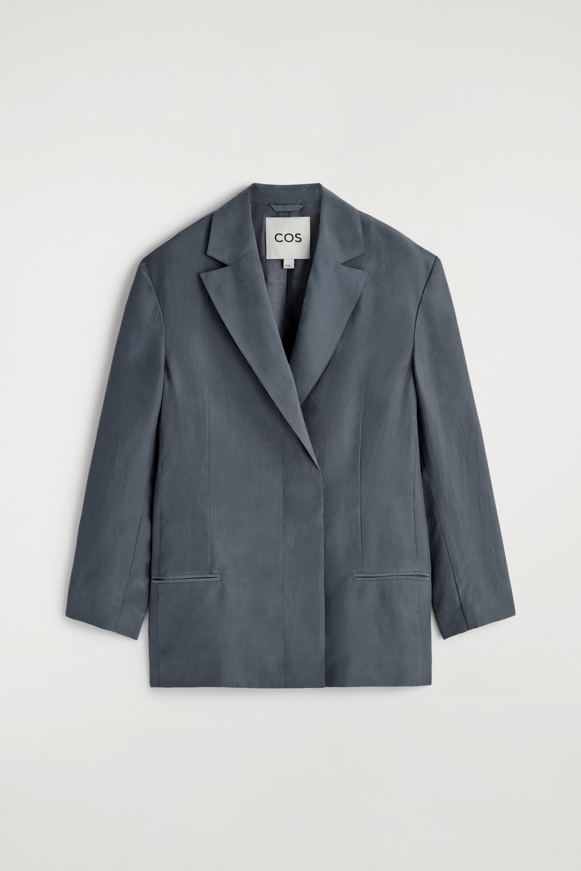 BLAZER DIN MĂTASE LAVATĂ - ALBASTRU