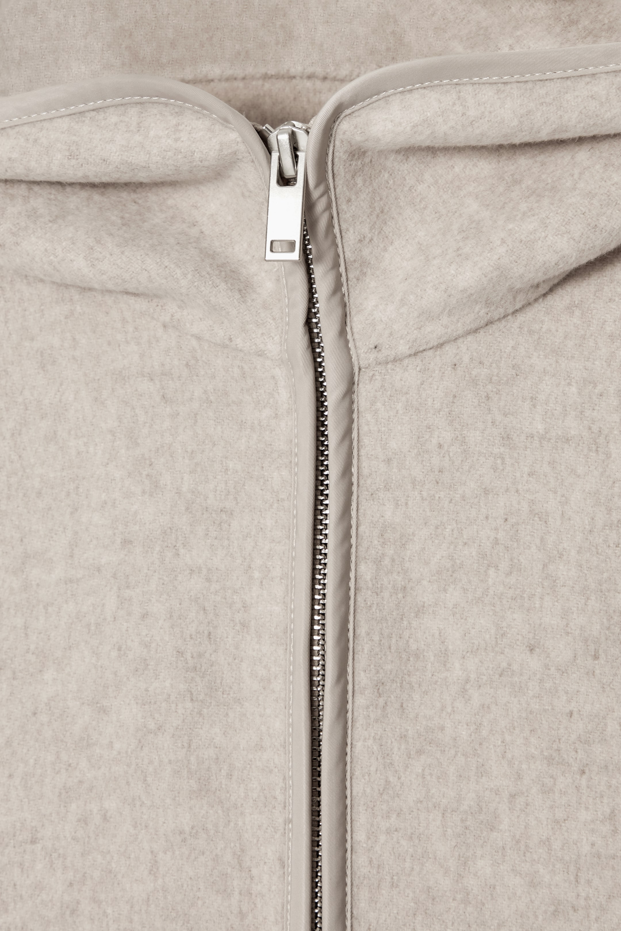View larger image: HOODED DOUBLE-FACED WOOL JACKET - LIGHT BEIGE - Ladies | H&M GB 8