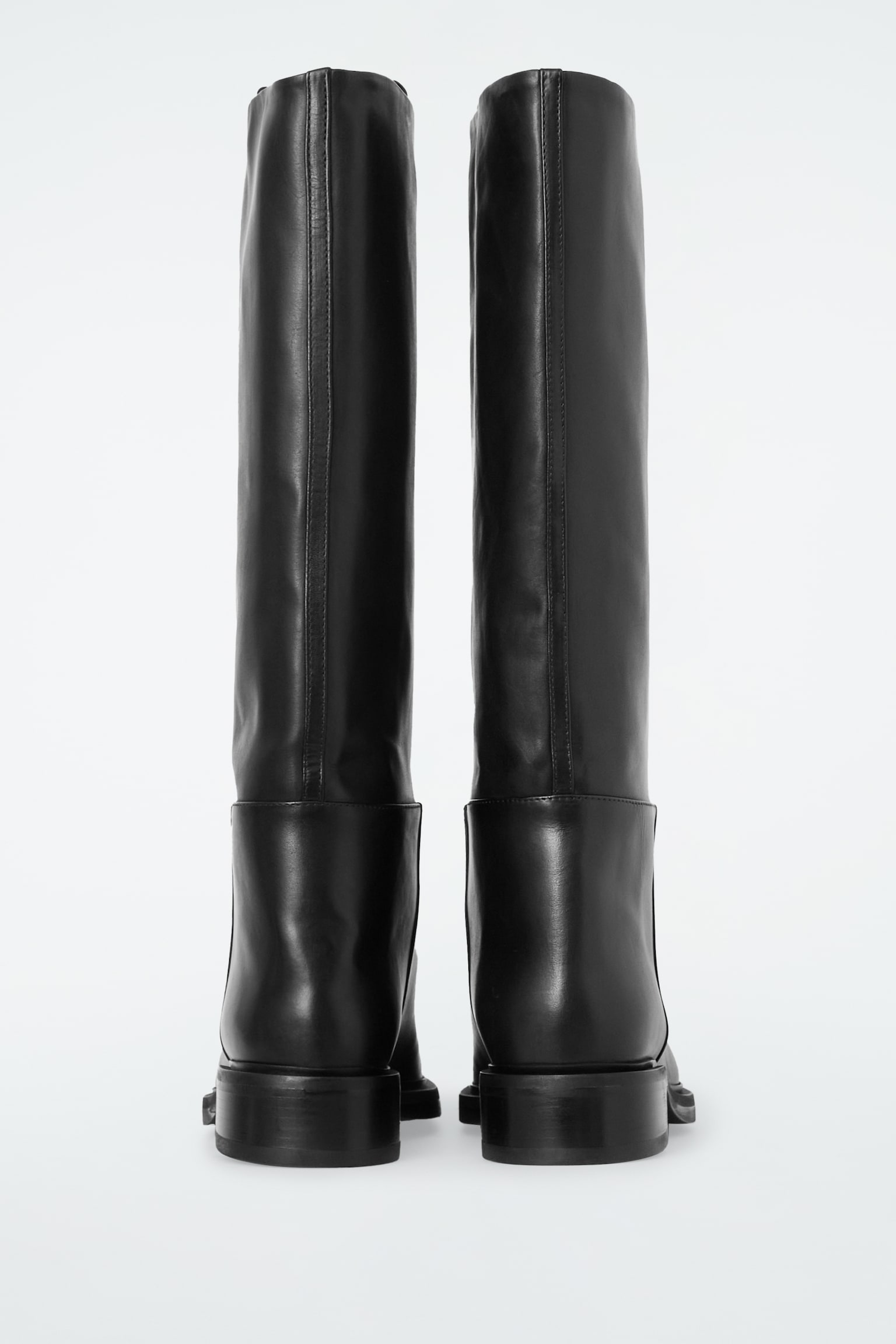 LEATHER RIDING BOOTS - BLACK/DARK BROWN - 3