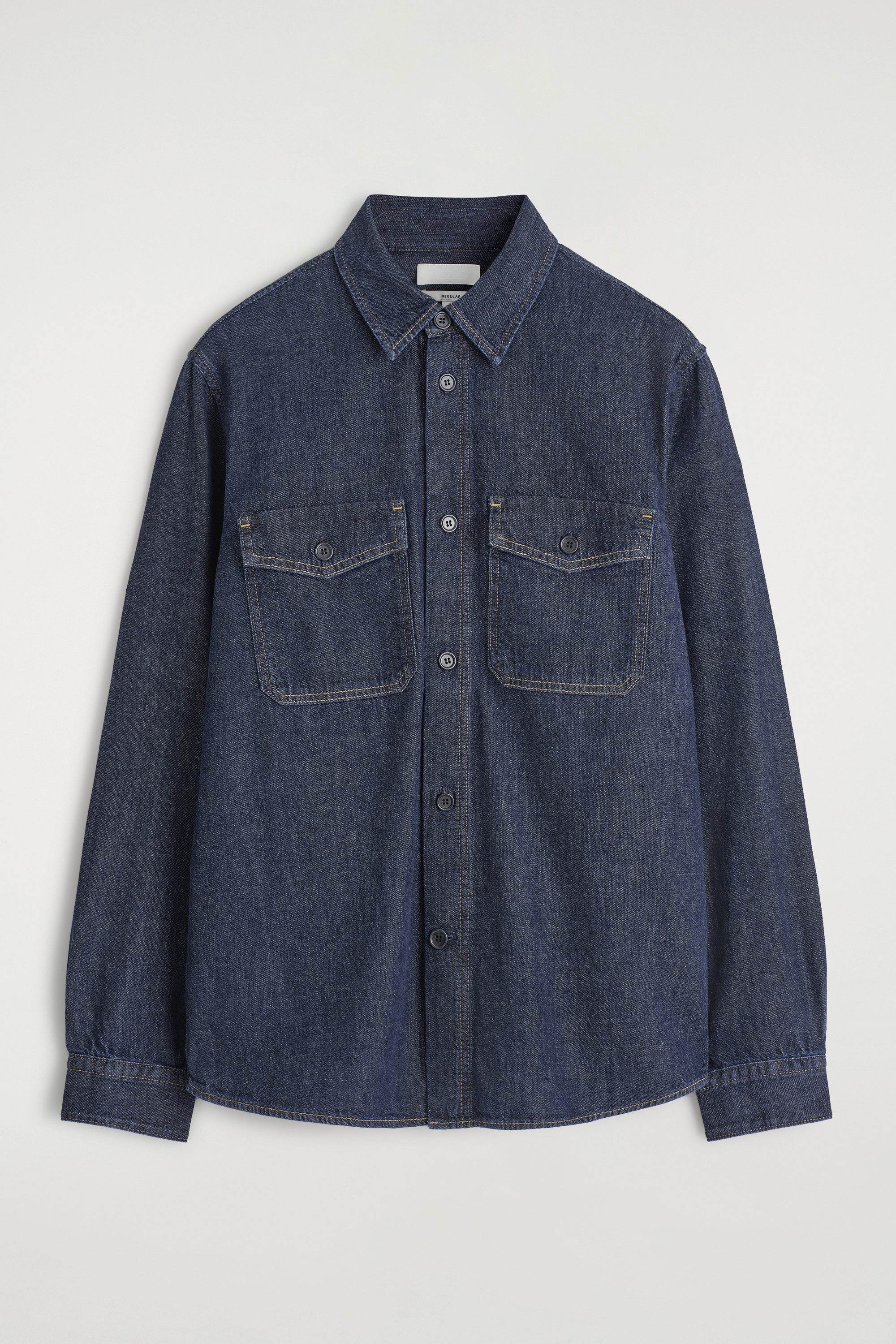 Tシャツ・カットソー BORRIELLO SS25 Shirts (17047 4 DENIM) Borriello - Dark Blue Floral Cotton Dress Shirt