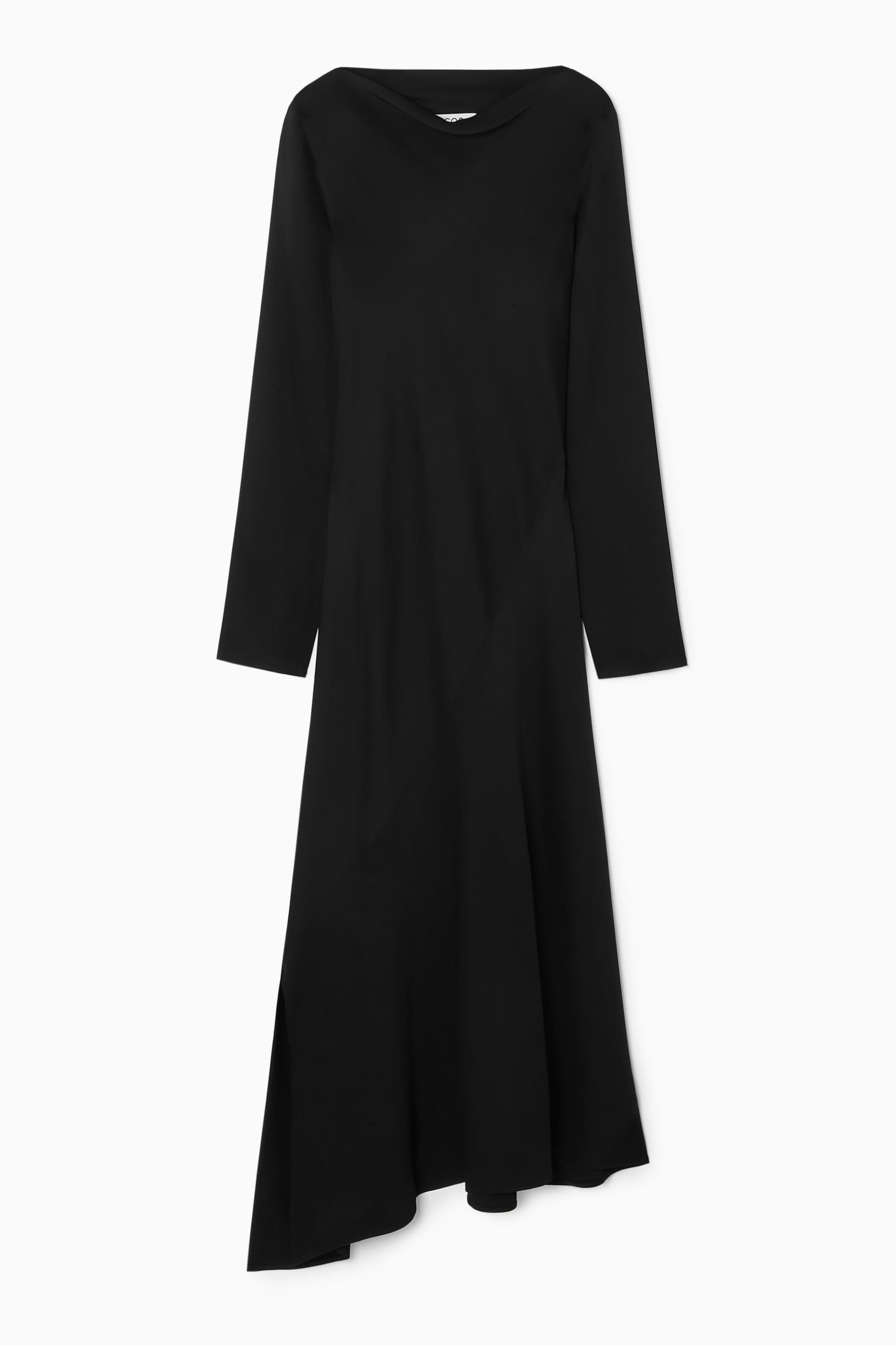 COS ASYMMETRIC PANELLED DENIM MIDI DRESS
