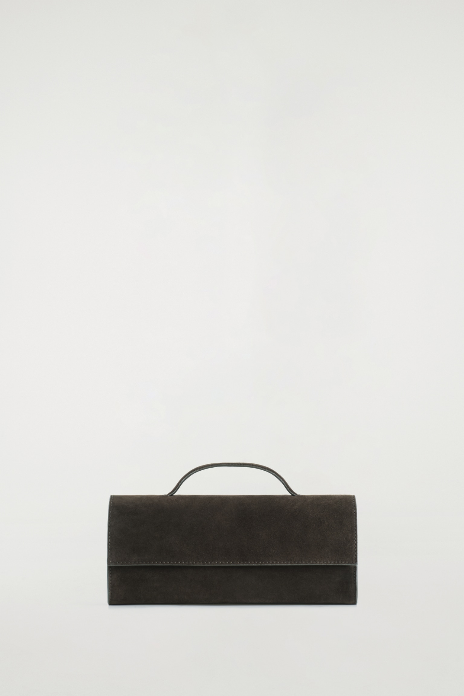 GALLERY CLUTCH – VELOURSLEDER - DUNKELBRAUN - 2