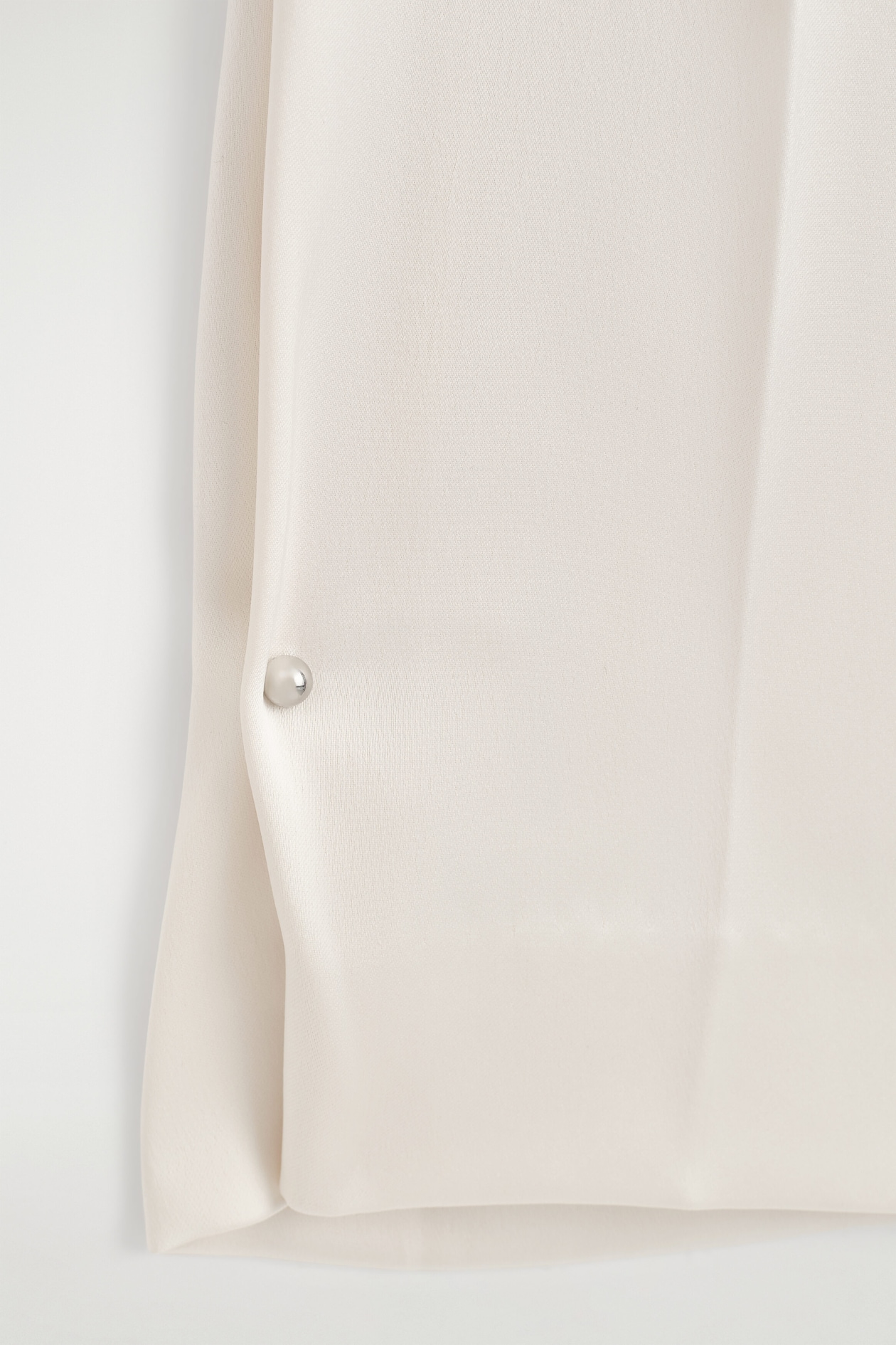TAILORED MATTE-SATIN BARREL-LEG PANTS — OYSTER