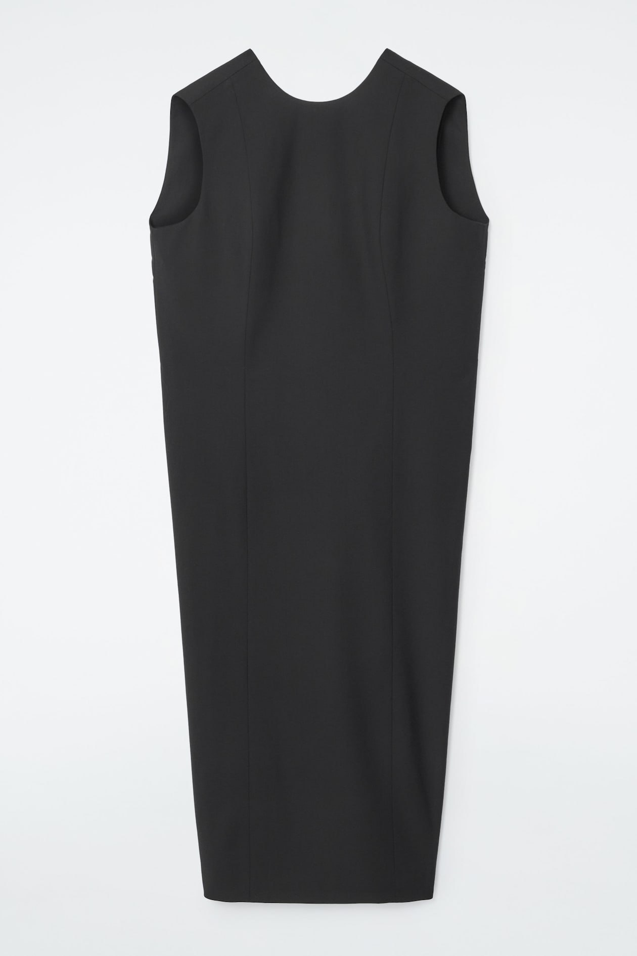 THE SLEEVELESS TAILORED WOOL DRESS
