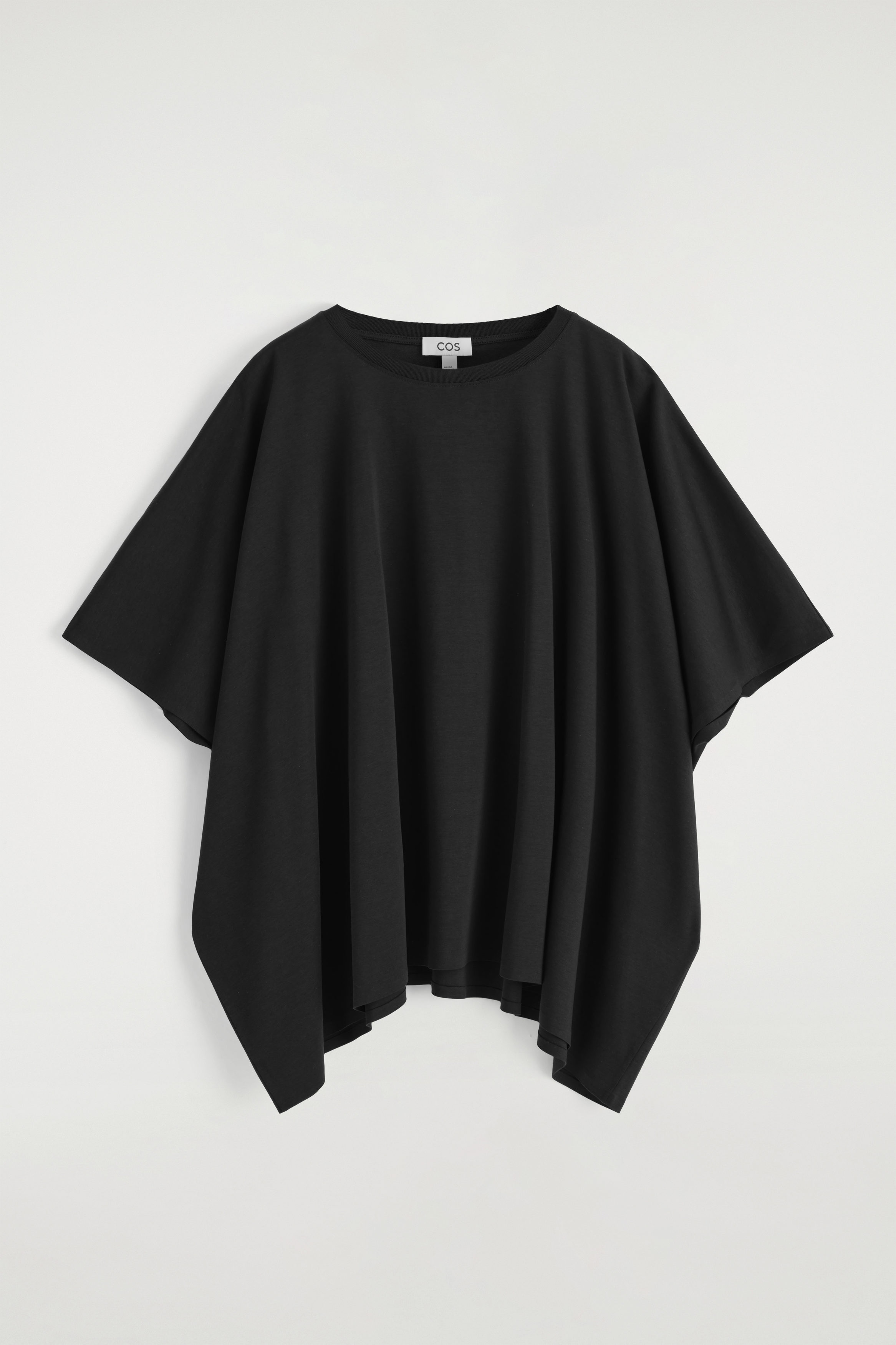OVERSIZED BATWING-SLEEVE SILK SHIRT - BLACK | COS