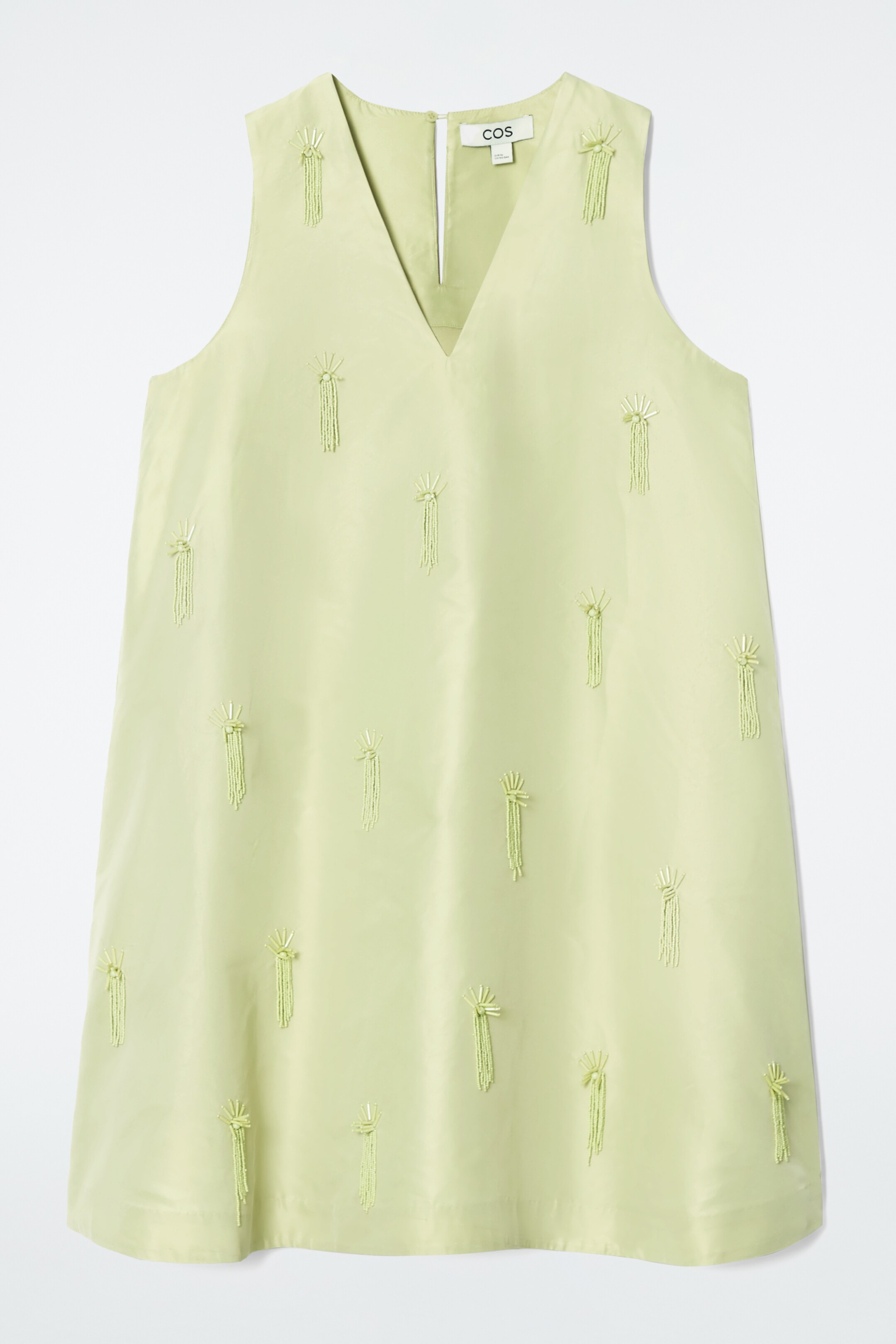 View larger image: EMBELLISHED MINI SHIFT DRESS - PALE GREEN - Ladies | H&M GB 1