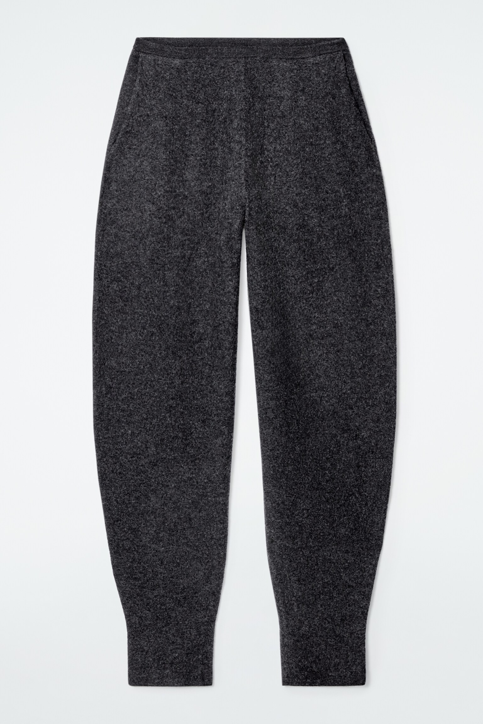 Kalhoty z plstěné merino vlny - CHARCOAL MELANGE - 2