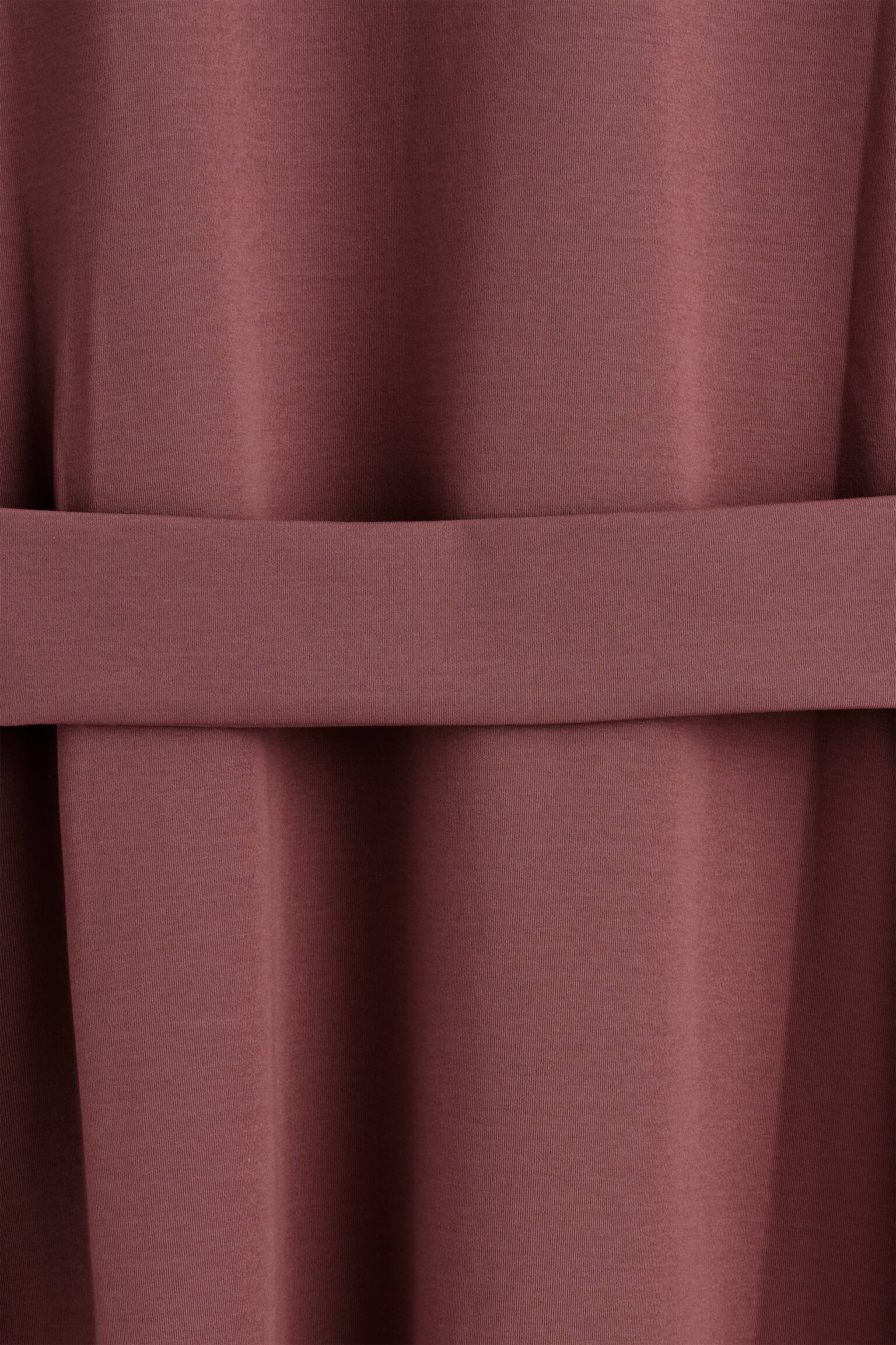 MIDI ŠATY S T-SHIRT STRIHOM A OPASKOM - HNEDÁ - 6