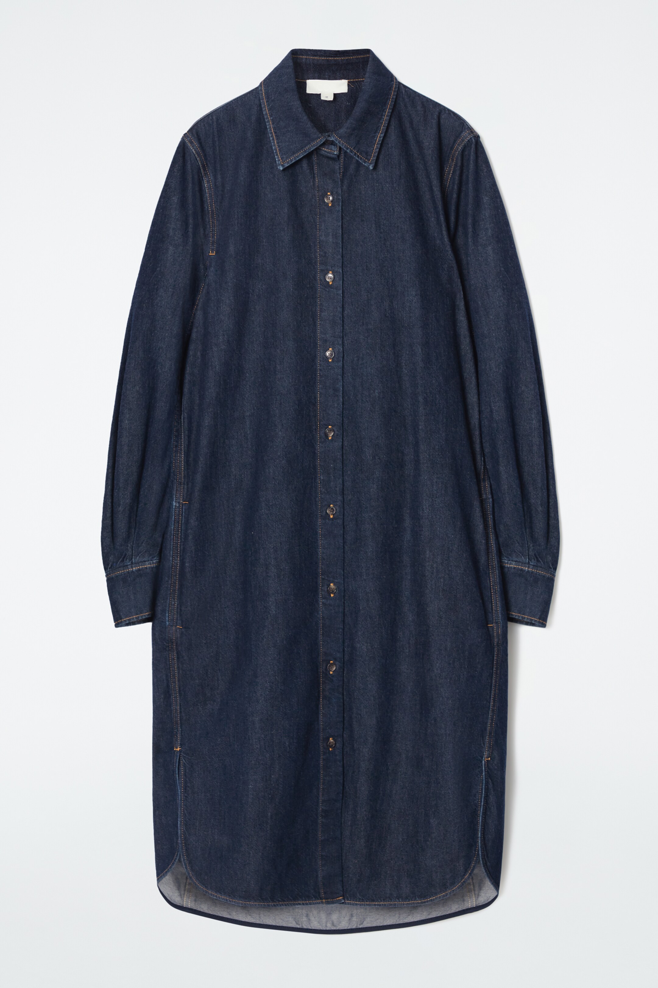 Grösseres Bild ansehen: MIDI-HEMDBLUSENKLEID AUS DENIM - DUNKlES INDIGOBLAU - DAMEN | H&M CH 1