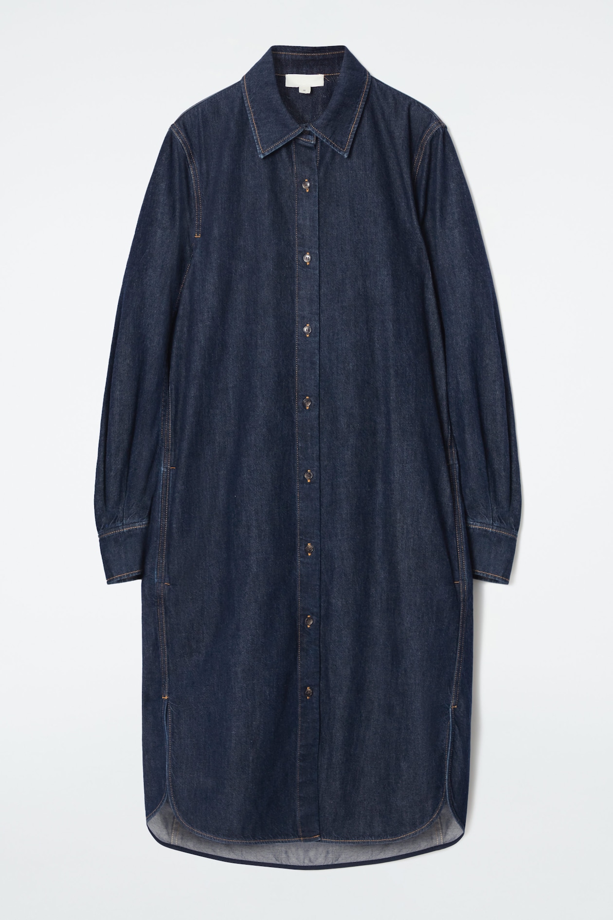 DENIM MIDI SHIRT DRESS - DARK INDIGO | COS NL DENIM MIDI SHIRT DRESS - DARK INDIGO | COS NL