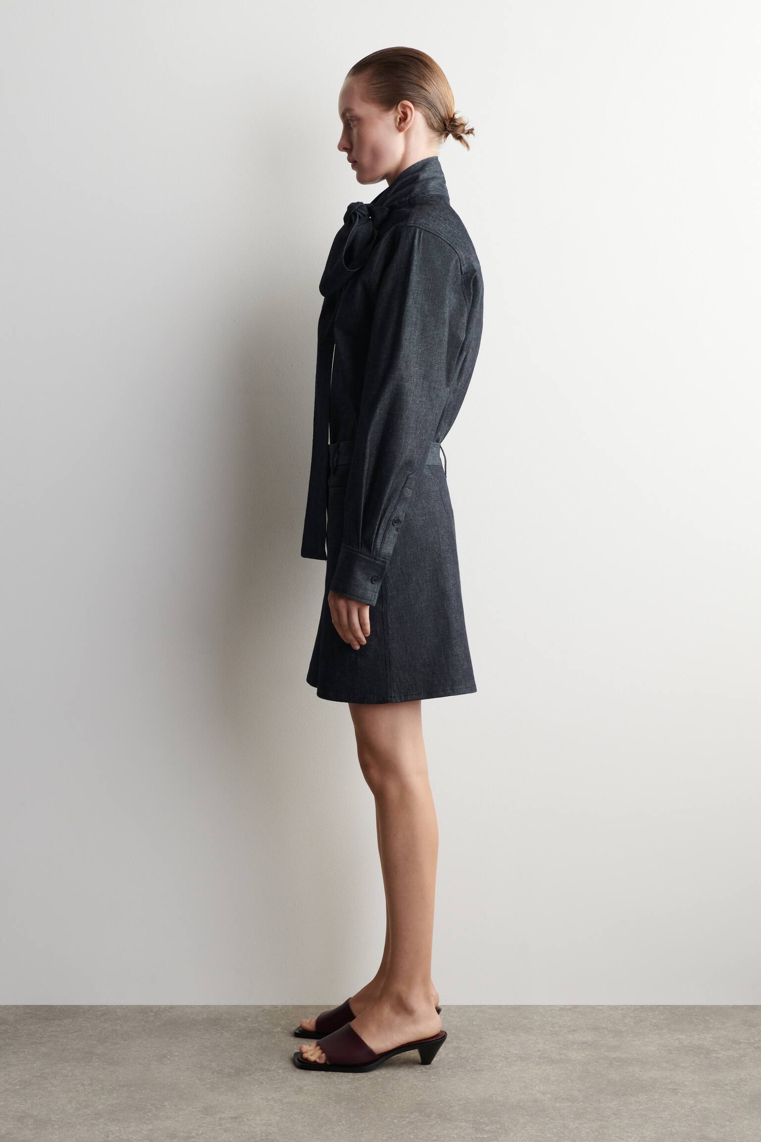 חצאית מיני ג'ינס - אינדיגו - 3