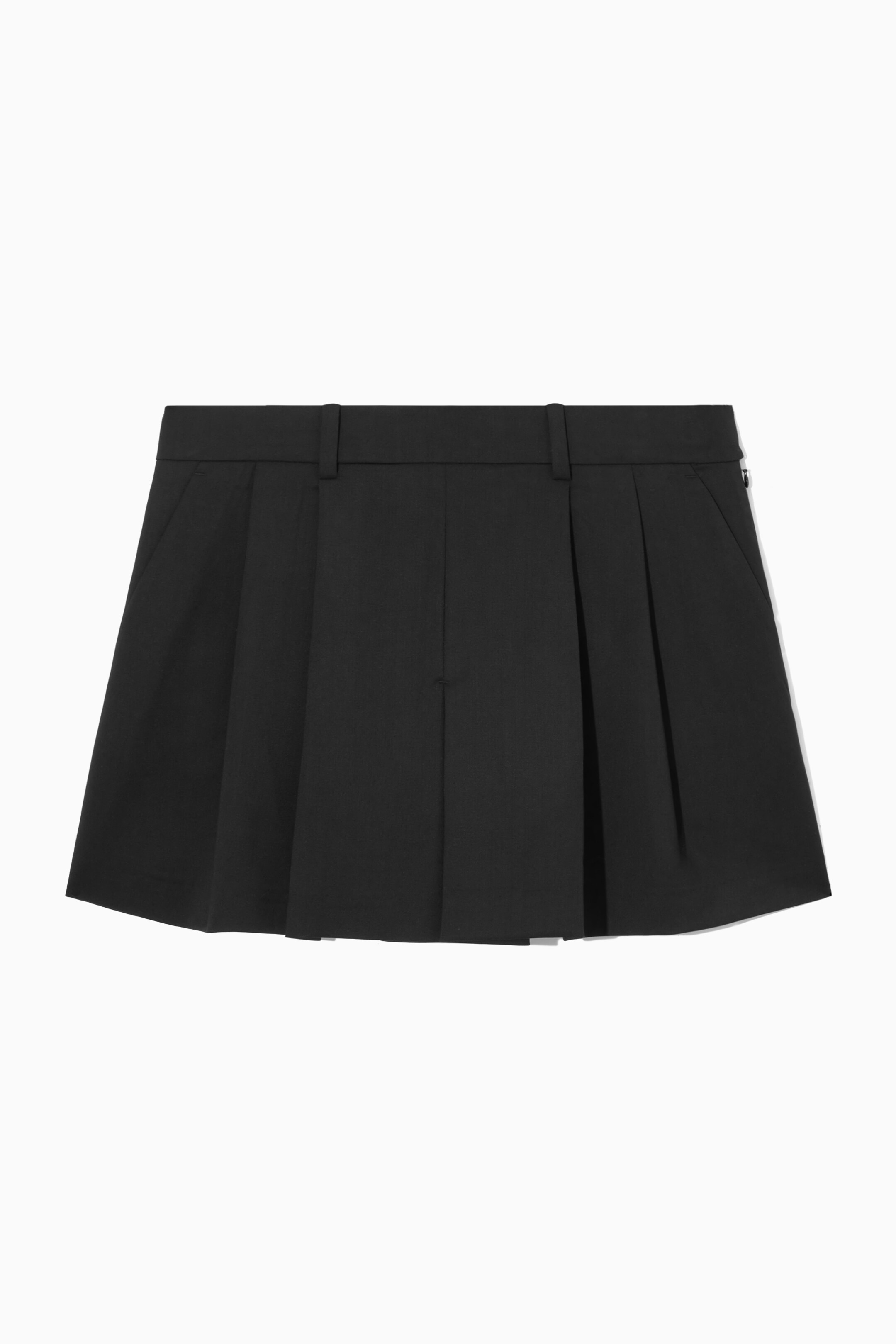 View larger image: TAILORED PLEATED WOOL SKORT - BLACK - Ladies | H&M GB 1