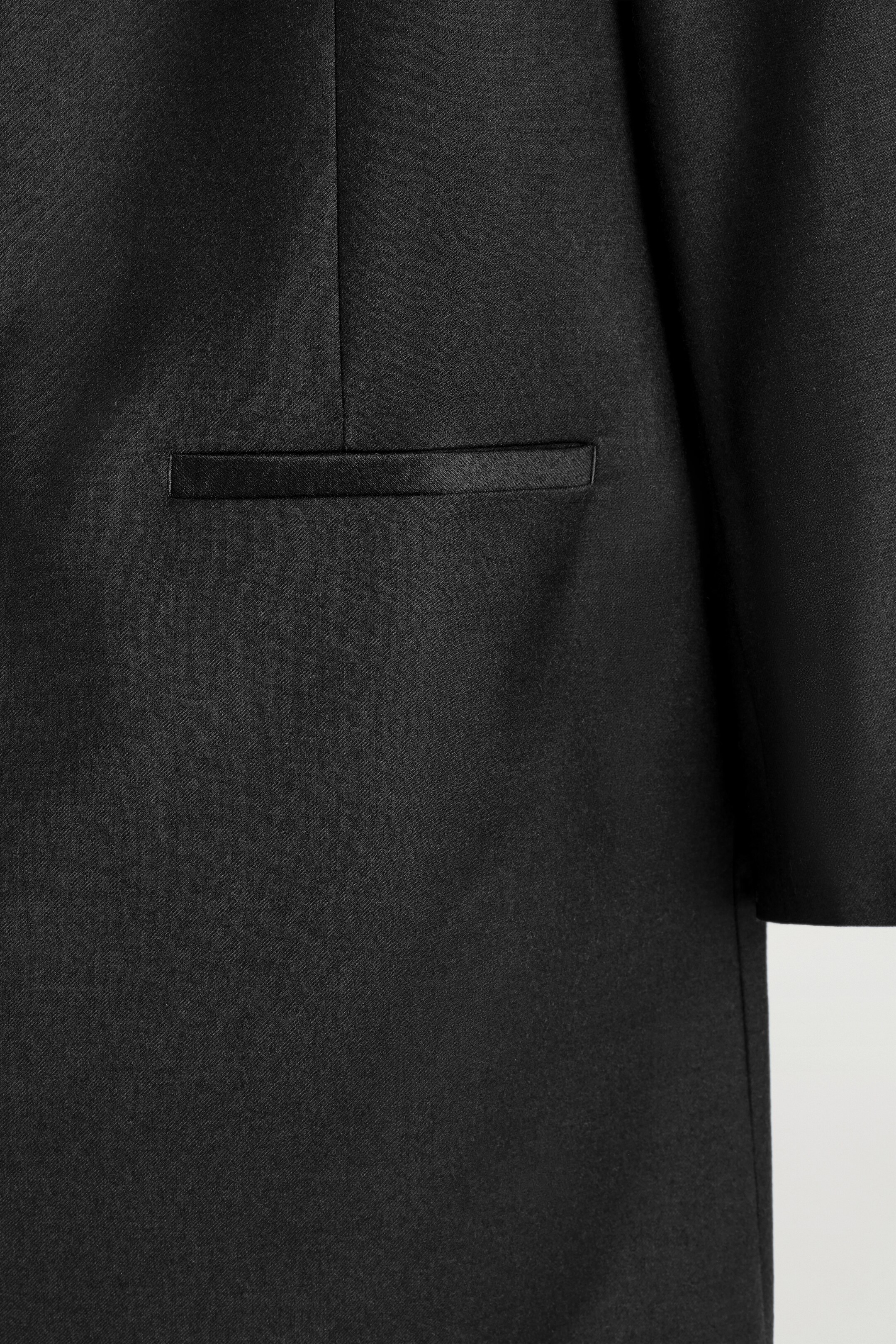 הצגת תמונה גדולה יותר: שמלת טוקסידו מפלנל צמר - שחור - Ladies | H&M IL 6