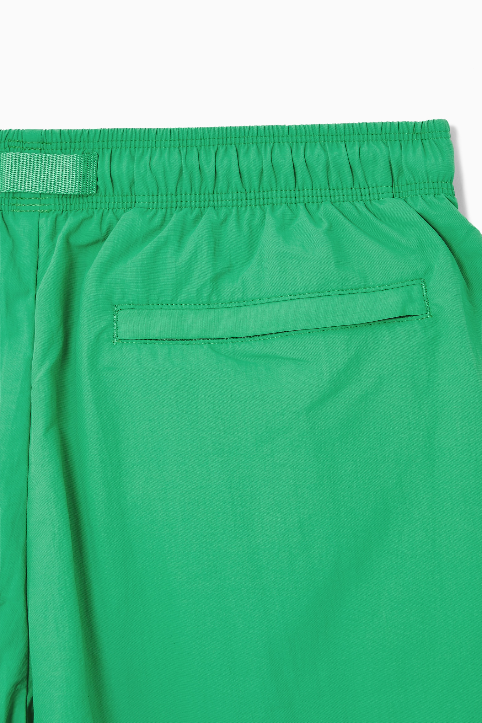 SHORT DE BAIN TAILLE AJUSTABLE NYLON - VERT/NOIR - 2