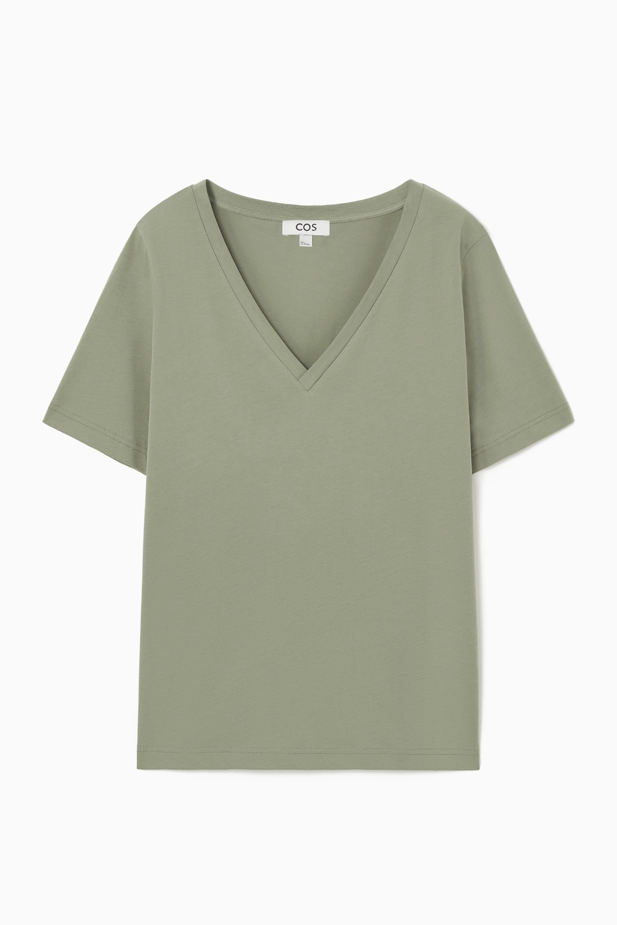 Grösseres Bild ansehen: SCHLICHTES T-SHIRT MIT V-AUSSCHNITT - KHAKI - DAMEN | H&M CH 1