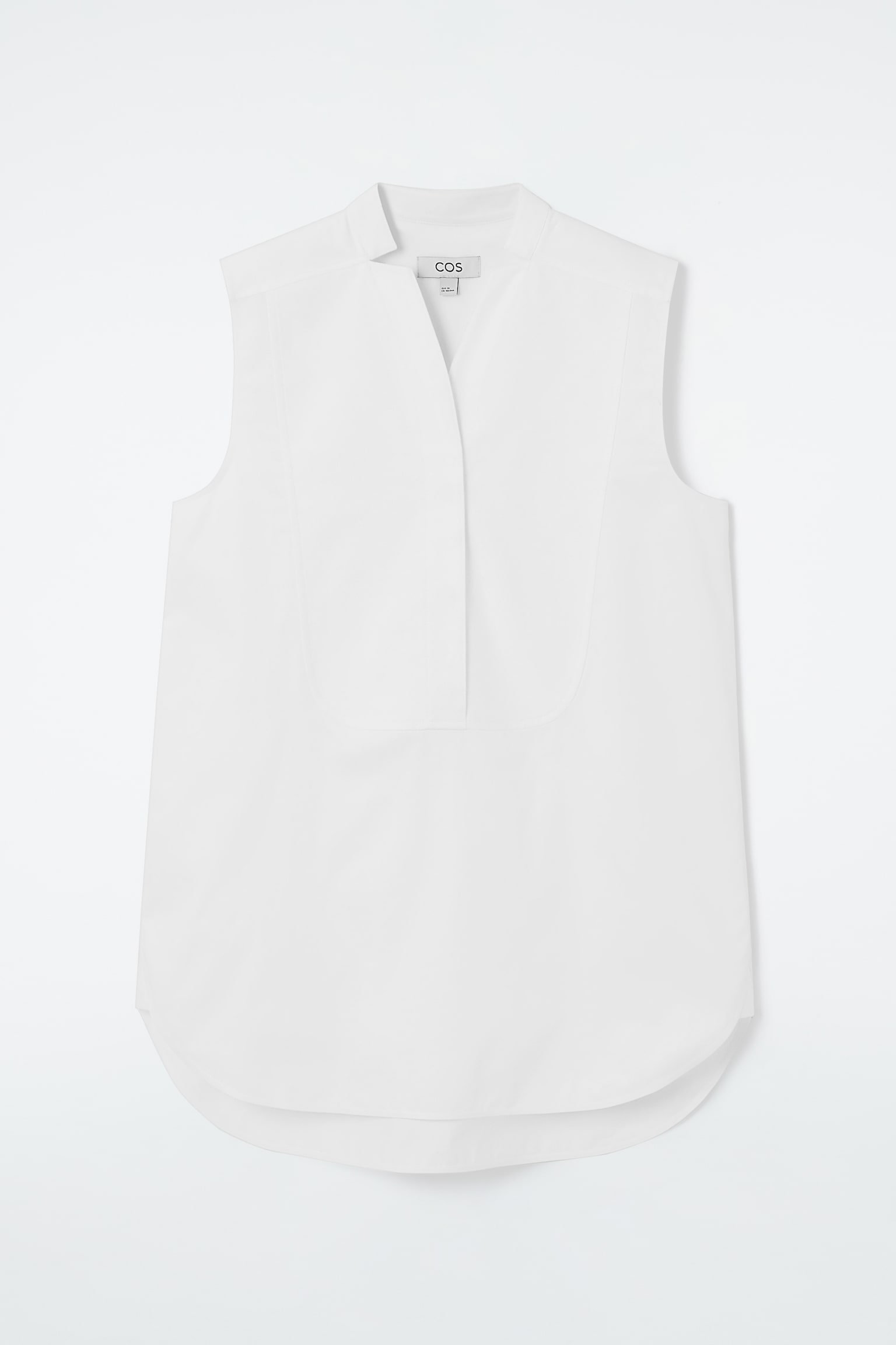 ÄRMELLOSE BLUSE - WEISS
