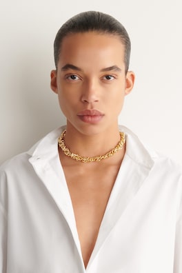 KNOTTED CHAIN NECKLACE — GOLD 1