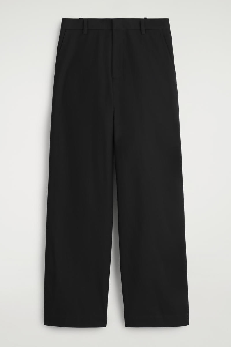 Cotton Wide-Leg Chinos