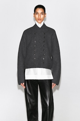 BOILED-WOOL UNIFORM JACKET — CHARCOAL 3