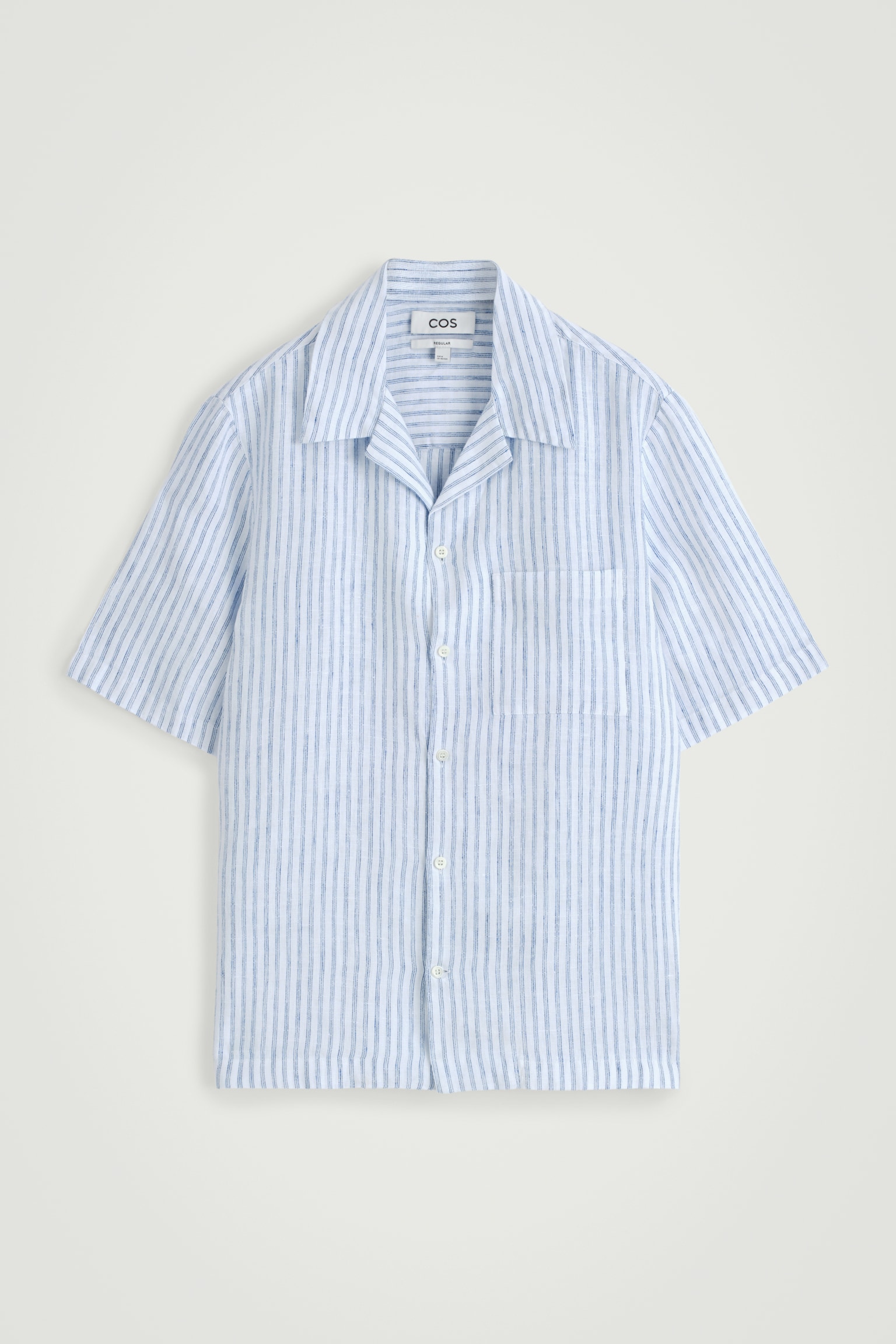 CAMICIA CON COLLETTO APERTO - BIANCO / BLU / RIGHE/COBALTO/AZZURRO - 2