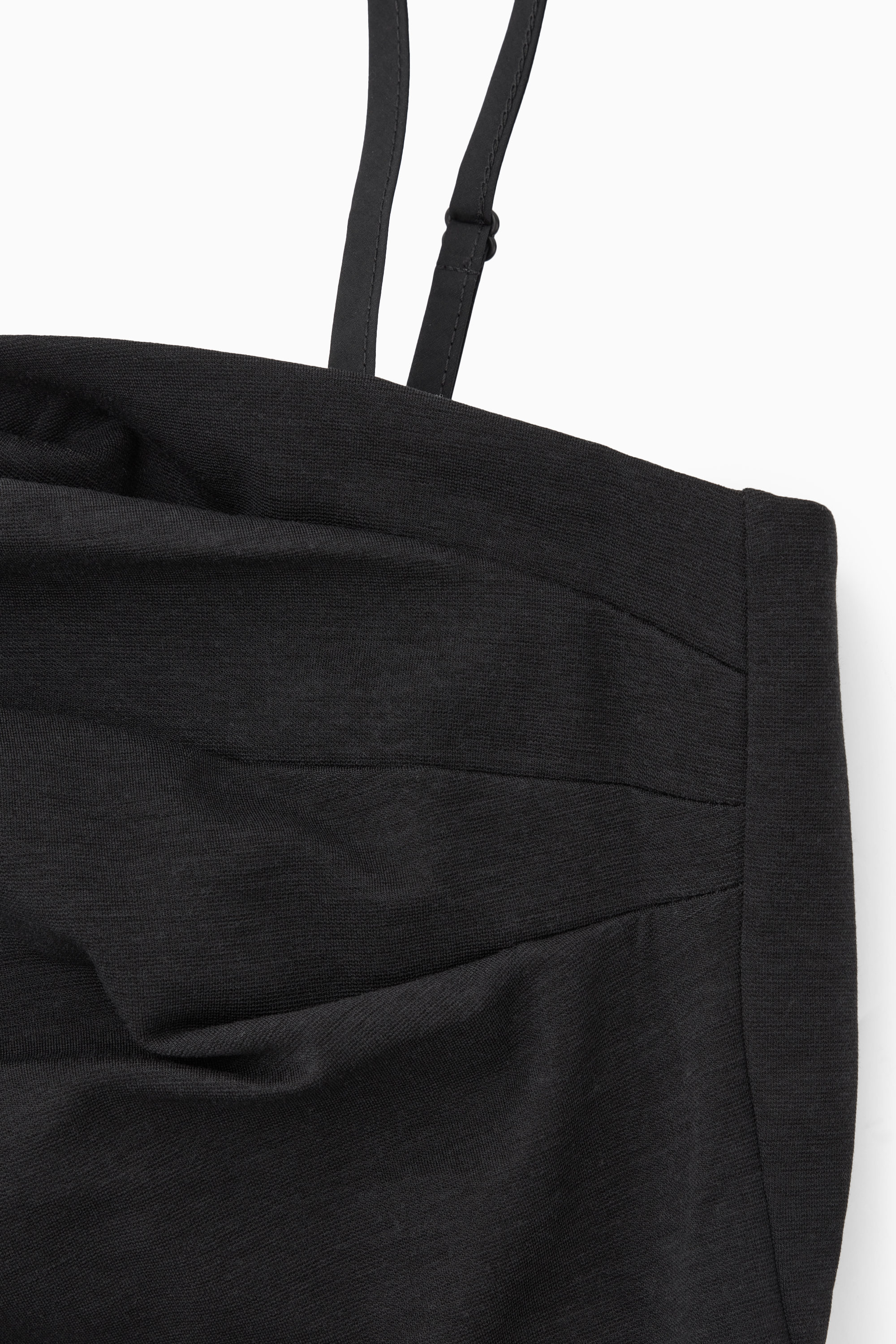 ASYMMETRIC DRAPED MINI DRESS - BLACK | COS US