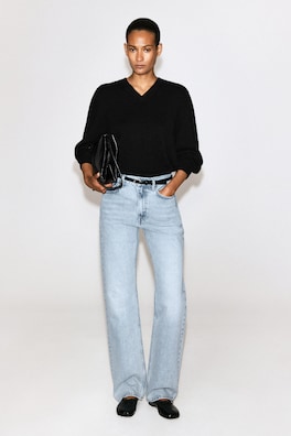 CHORD STRAIGHT-LEG JEANS — LIGHT BLUE 1
