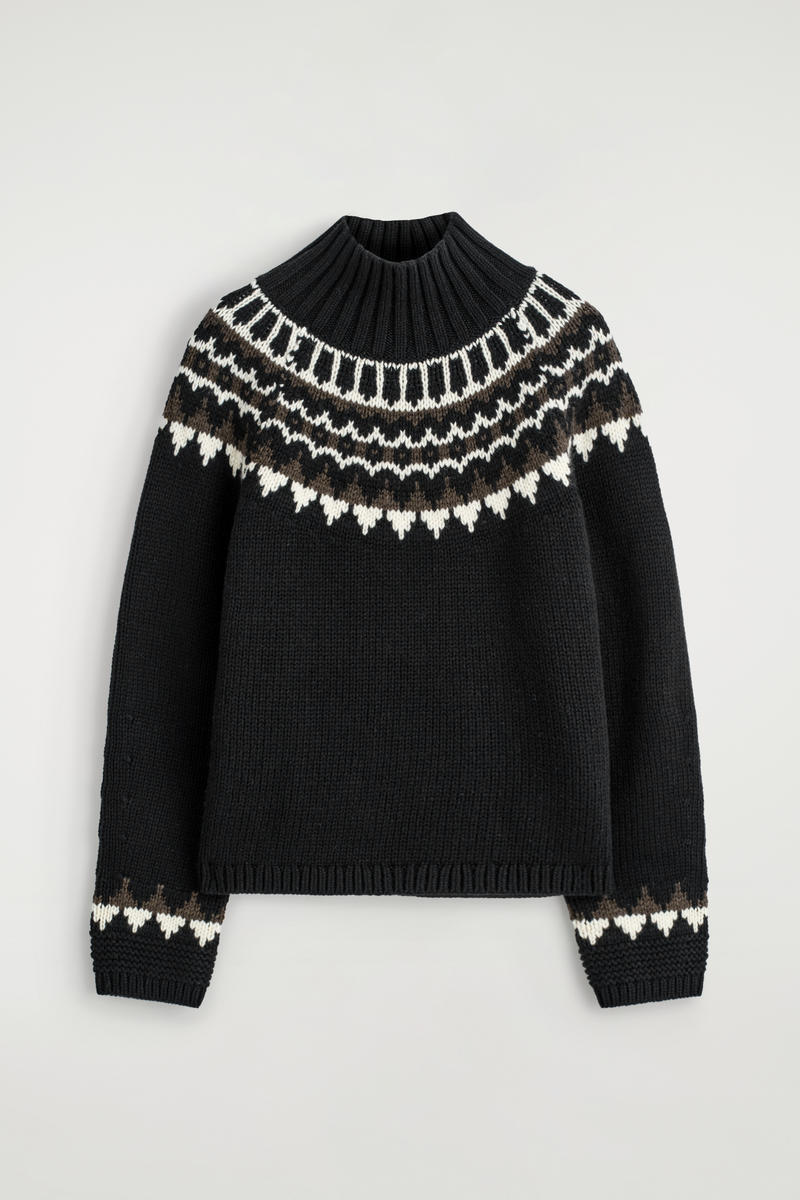 Cos Fair Isle Wool-cashmere Sweater In Multi
