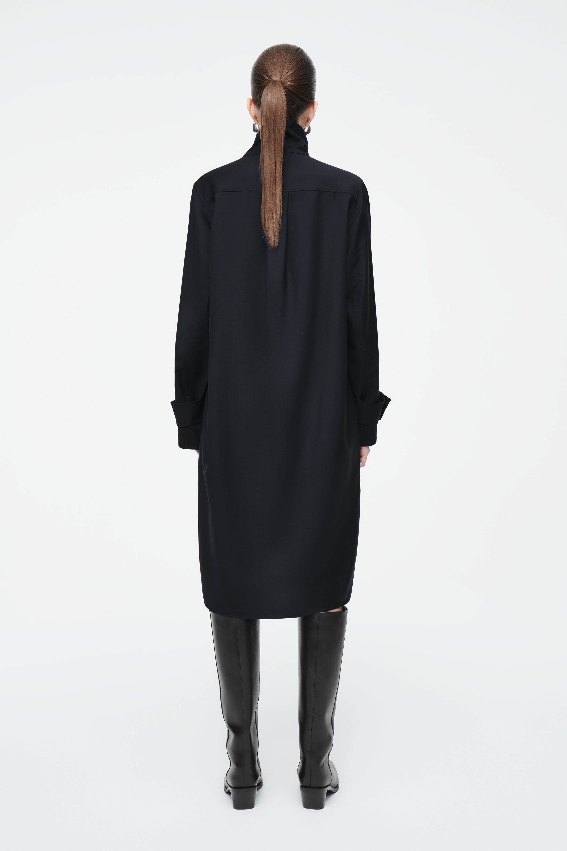 美品！OVERCOAT Wool Shirt ブラック SUPREME COMME DES GARCONS Shirt Wool Overcoat (M) Split Box