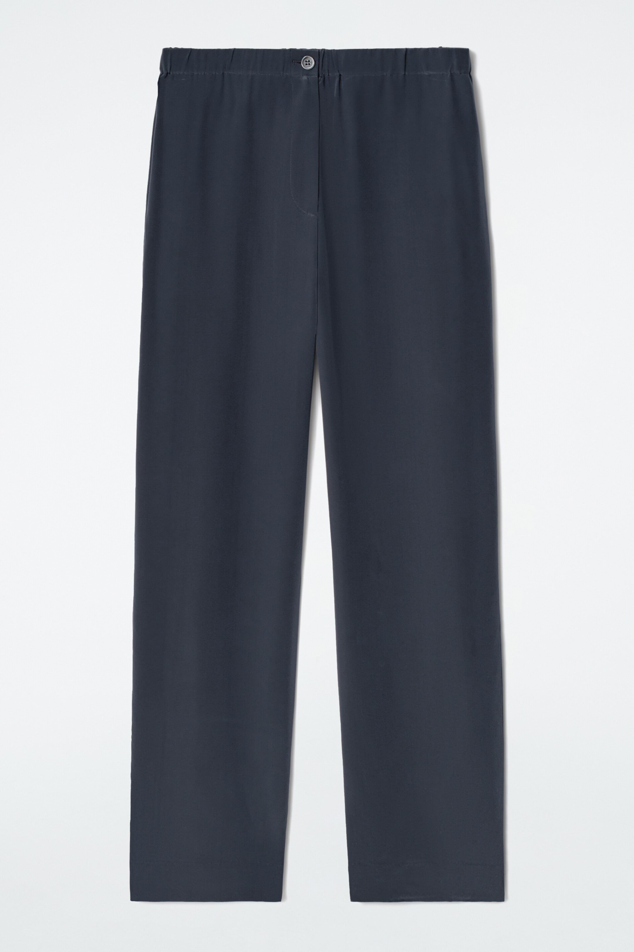 View larger image: RELAXED SILK TROUSERS - NAVY - Ladies | H&M GB 6