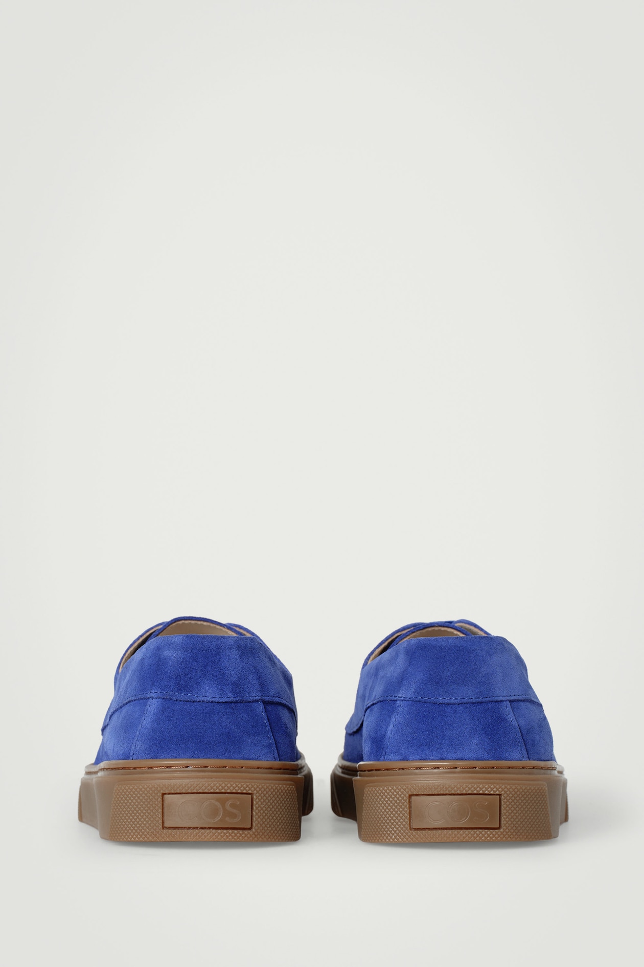 SUEDE TRAINER BOAT SHOES — COBALT BLUE