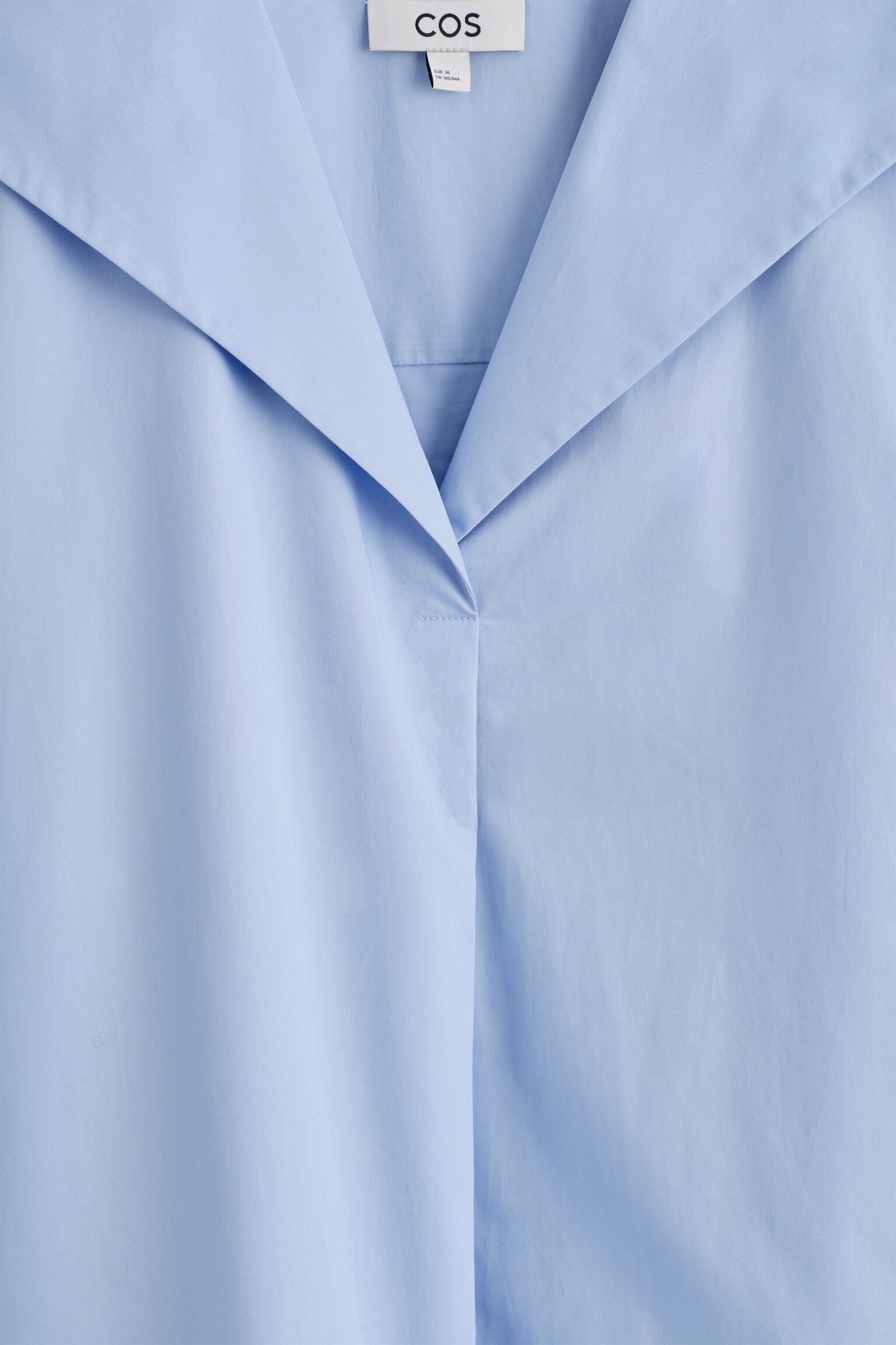 VESTIDO DE ALGODÓN CON CUELLO MARINERO - AZUL CLARO/WASHED BLACK - 7
