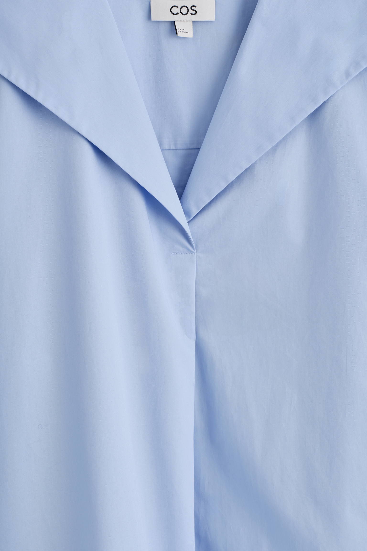 VESTIDO DE ALGODÓN CON CUELLO MARINERO - AZUL CLARO/WASHED BLACK - 6