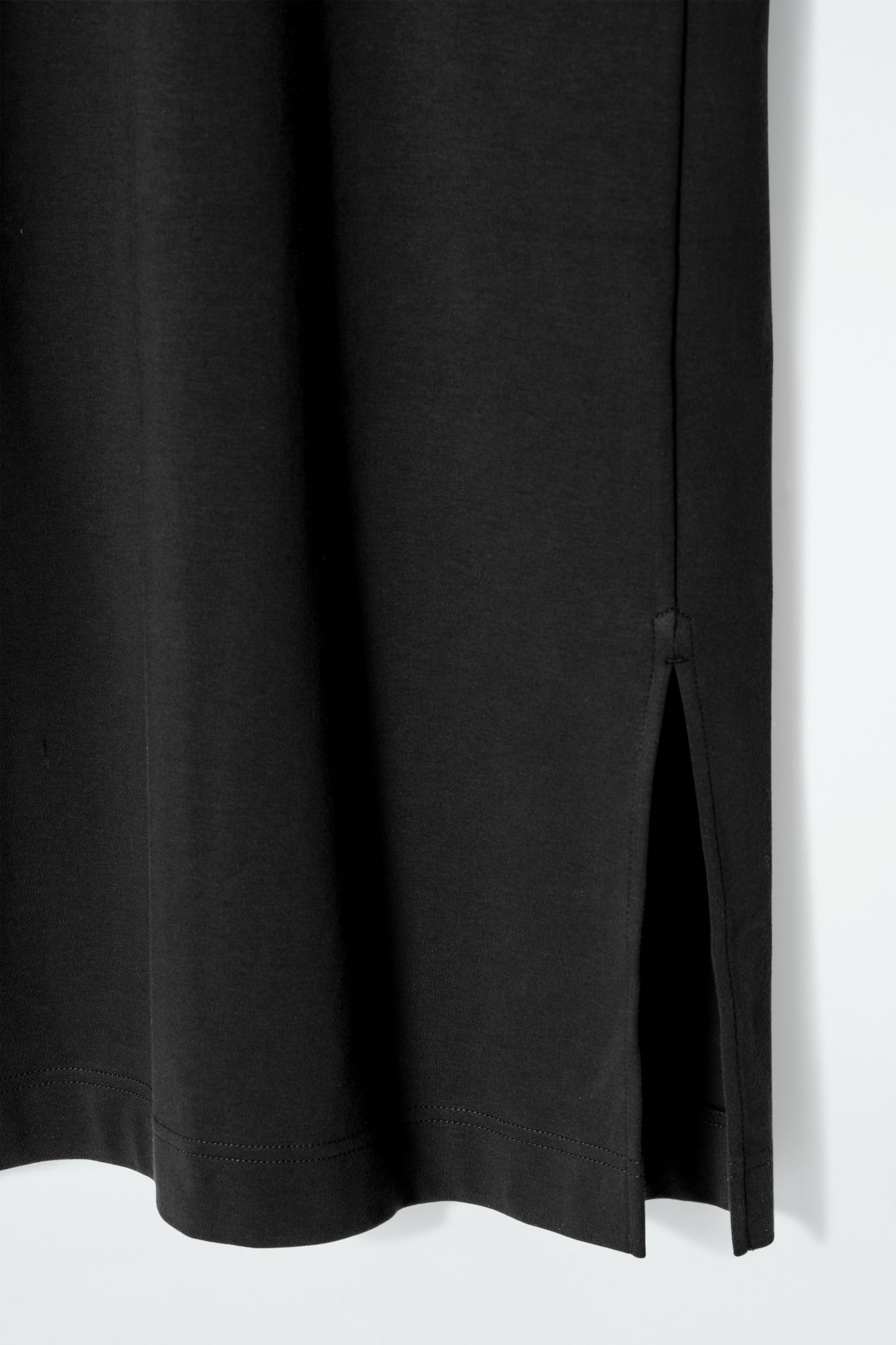 VESTIDO MIDI RECTO DE ALGODÓN - NEGRO/AZUL MARINO / A RAYAS - 6