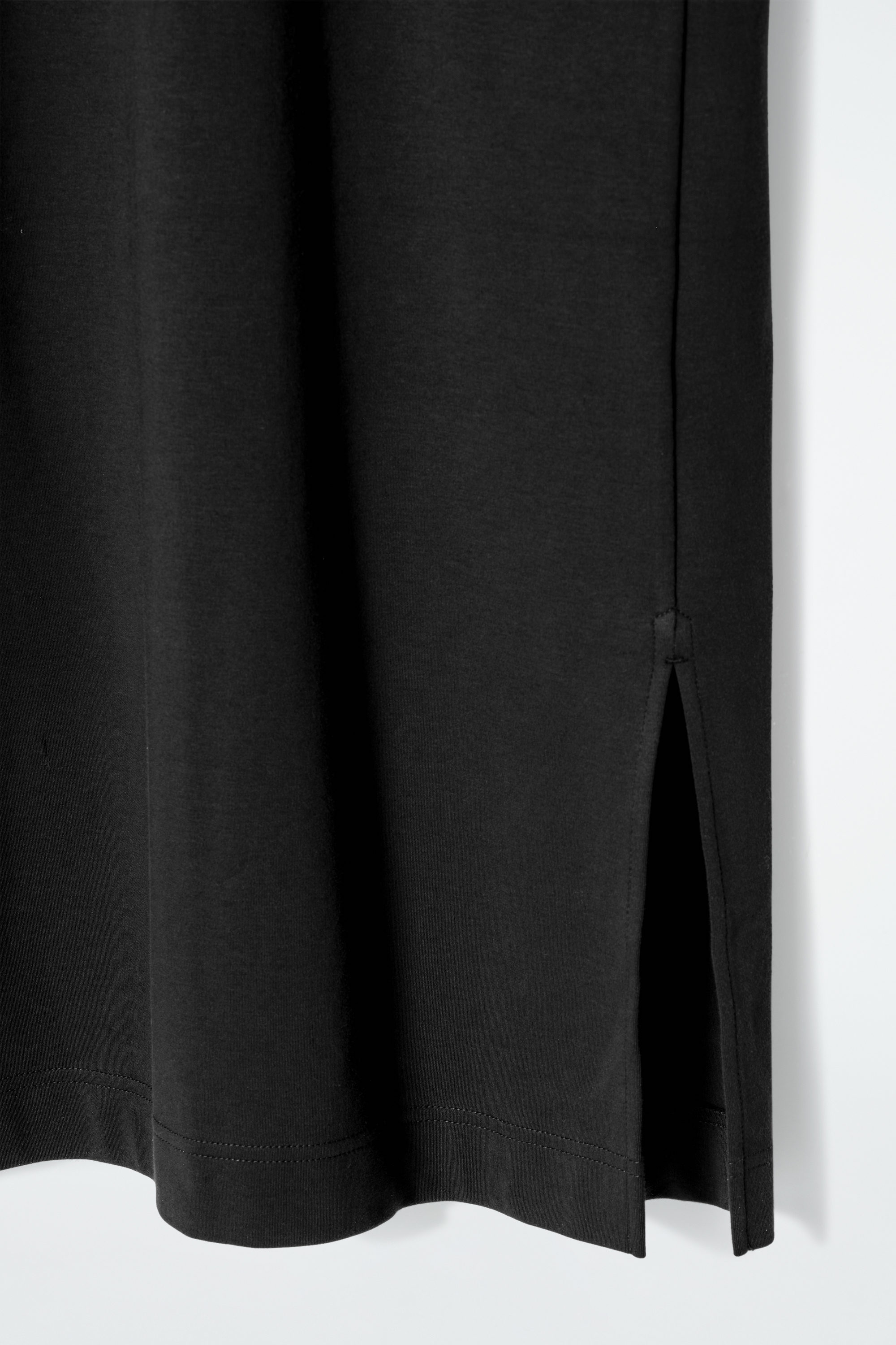 JERSEY MIDI COLUMN DRESS - BLACK | COS DK