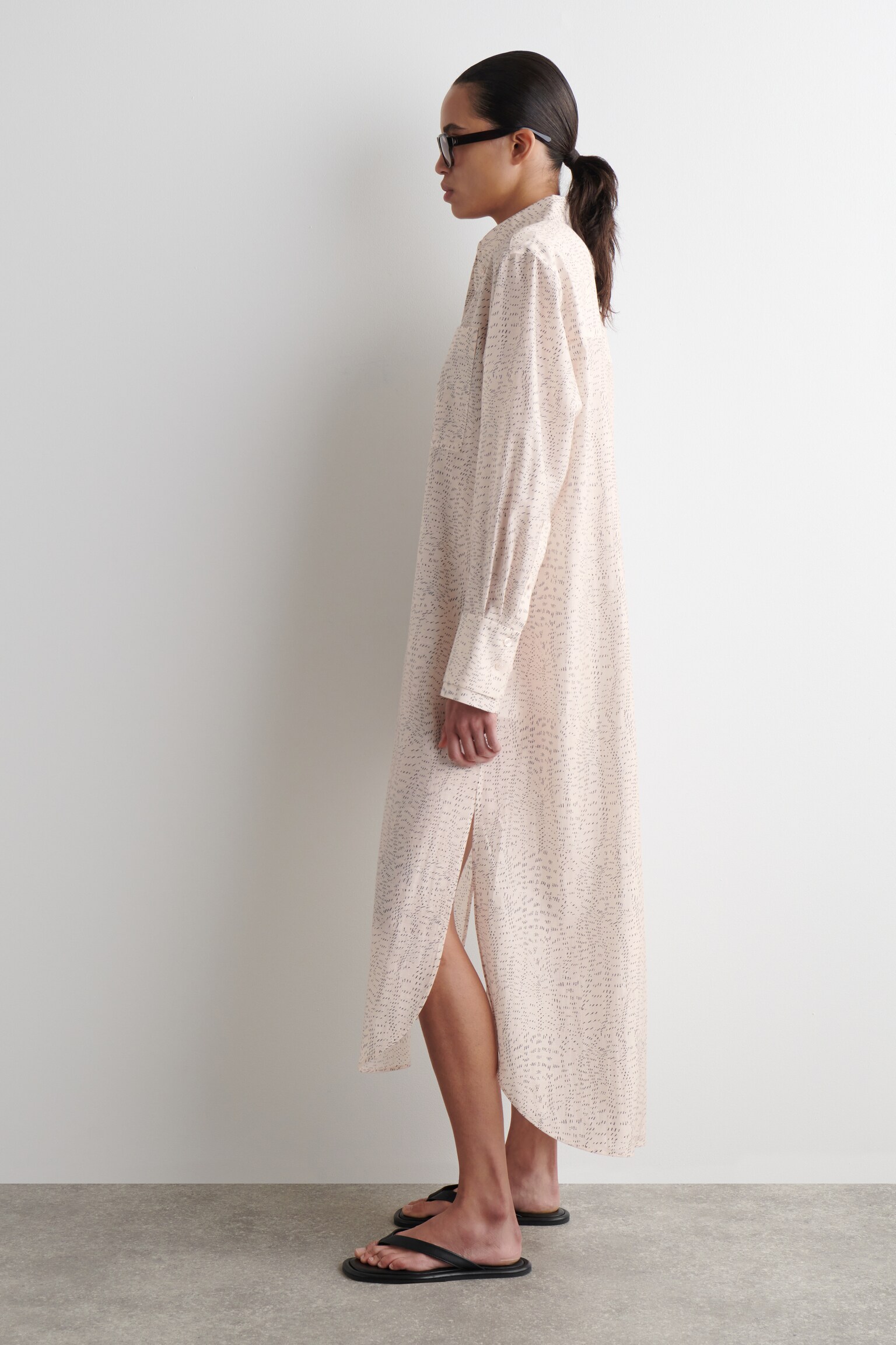 ROBE-CHEMISE IMPRIMÉE FLUIDE - ROSE / IMPRIMÉ - 3