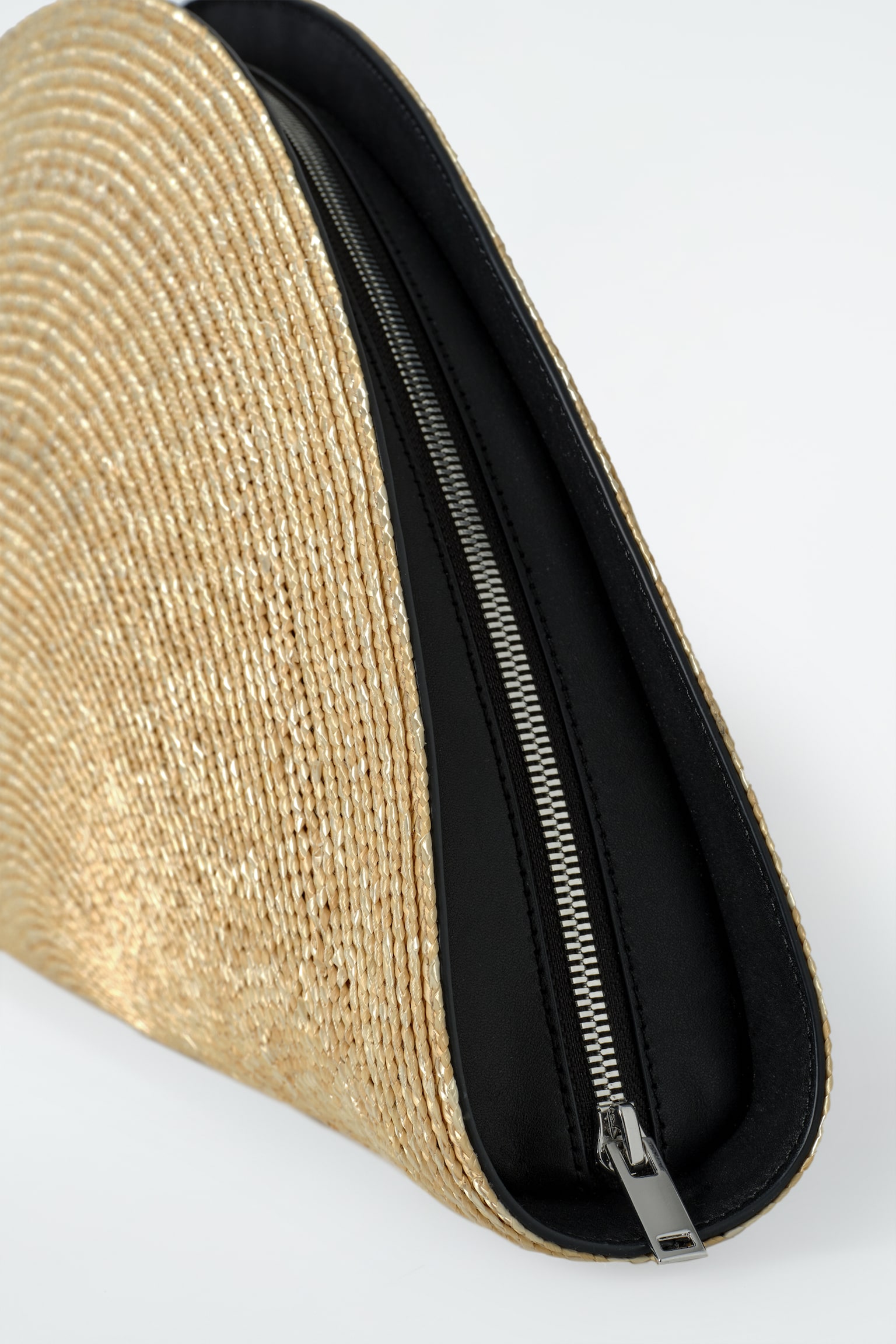 BOLSO DE MANO SOLEIL OVERSIZE - EFECTO RAFIA - BEIGE - 4