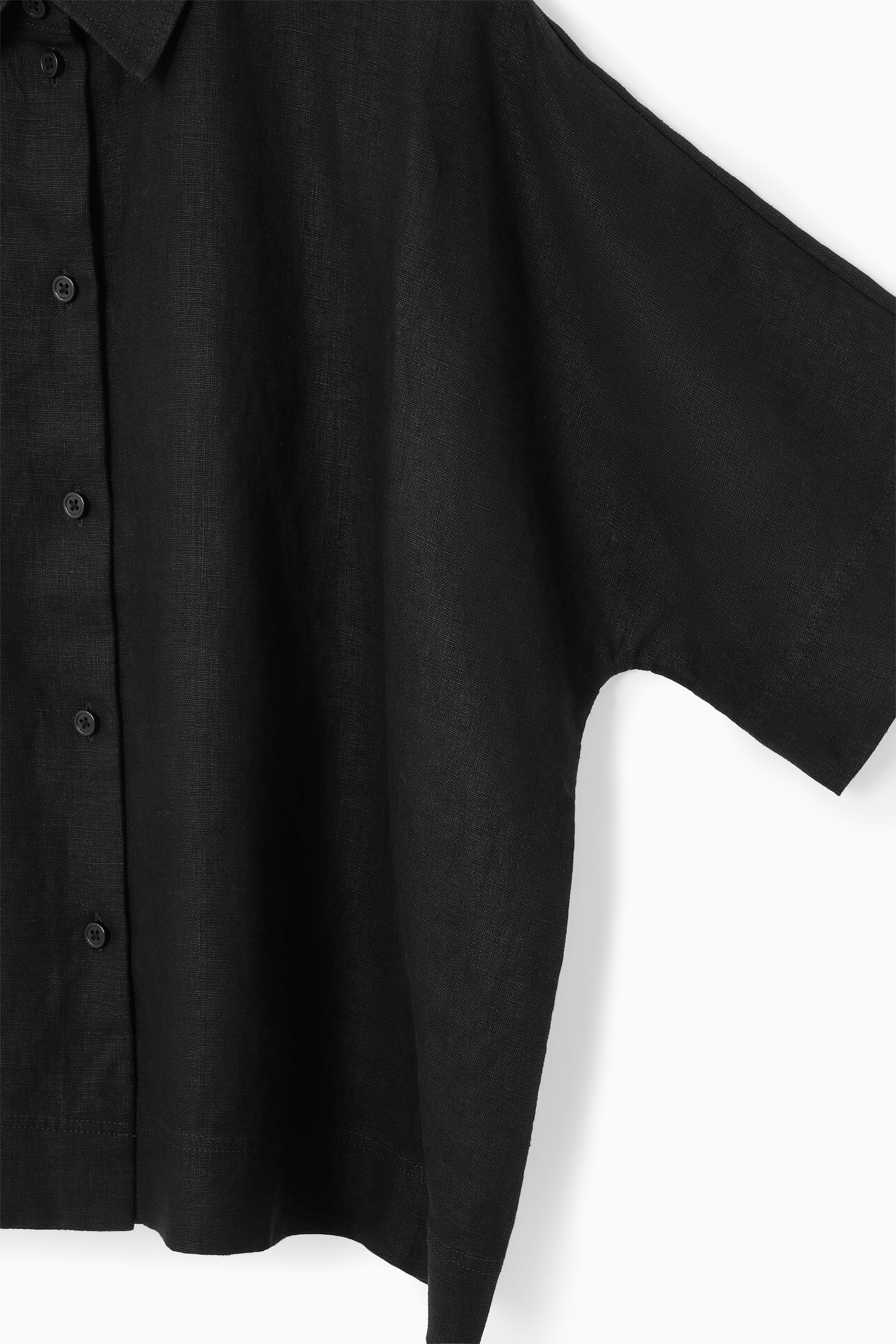 Grösseres Bild ansehen: KURZARMHEMD AUS LEINEN - SCHWARZ - DAMEN | H&M CH 4