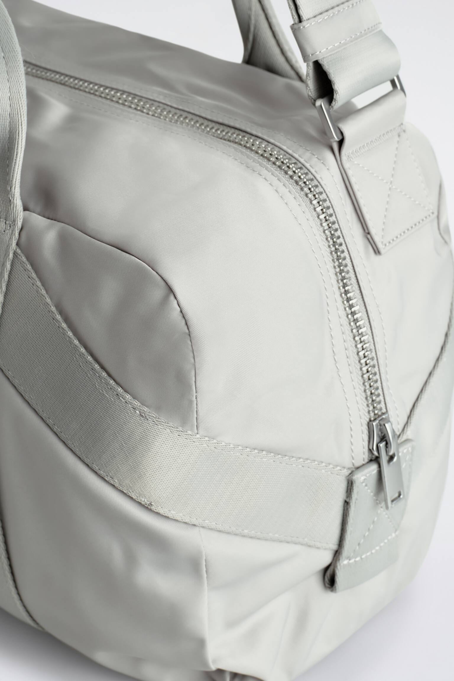 SPORTS DUFFLE BAG - NYLON - אפור/שחור - 5