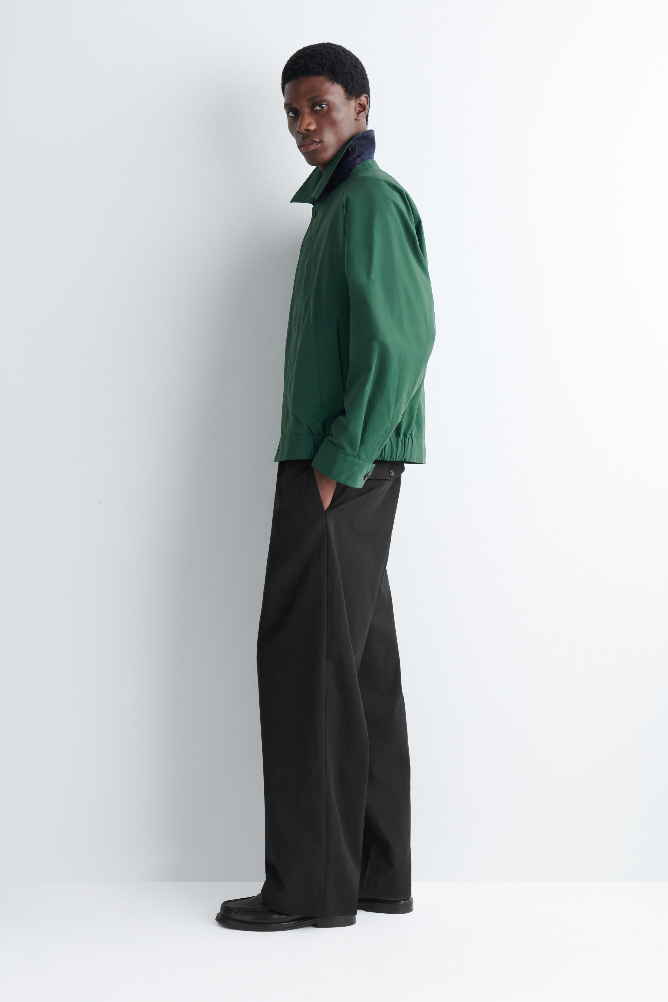 COTTON-NYLON HARRINGTON JACKET - thumbnail 2